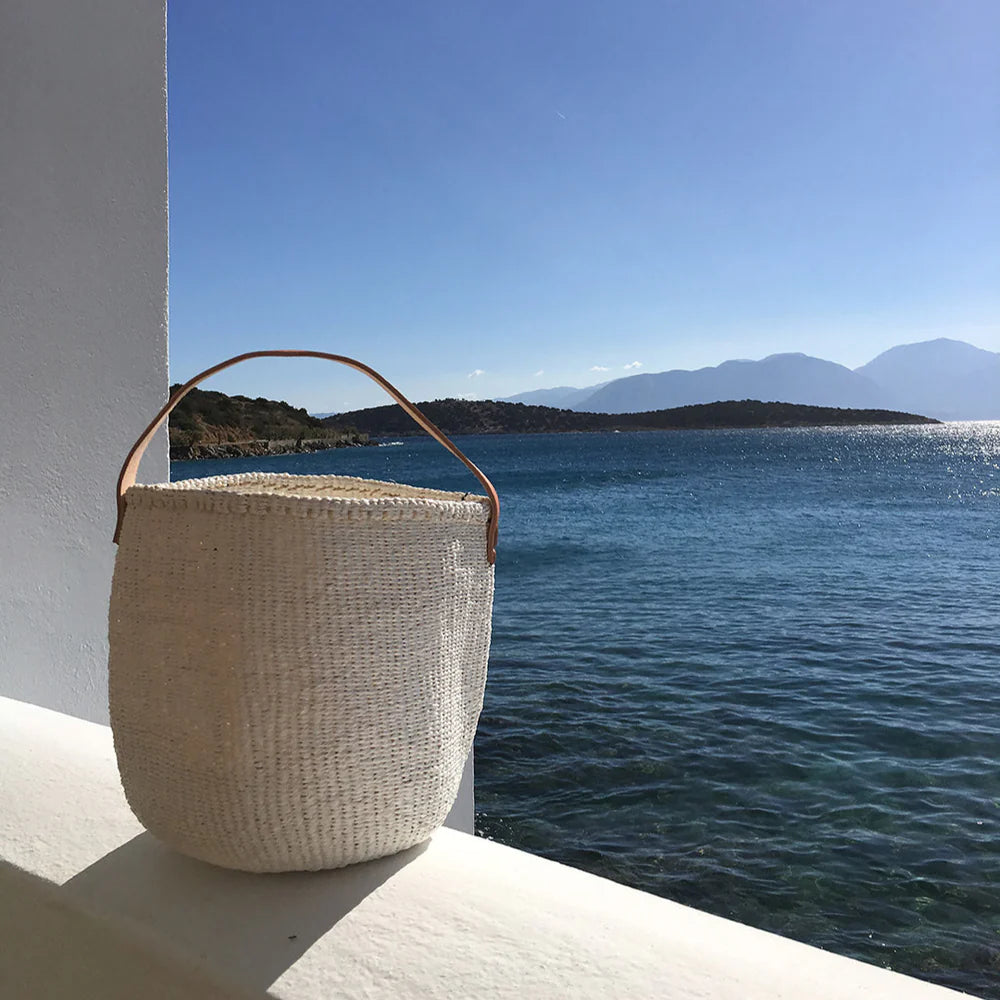 Kiondo basket | White with handle S