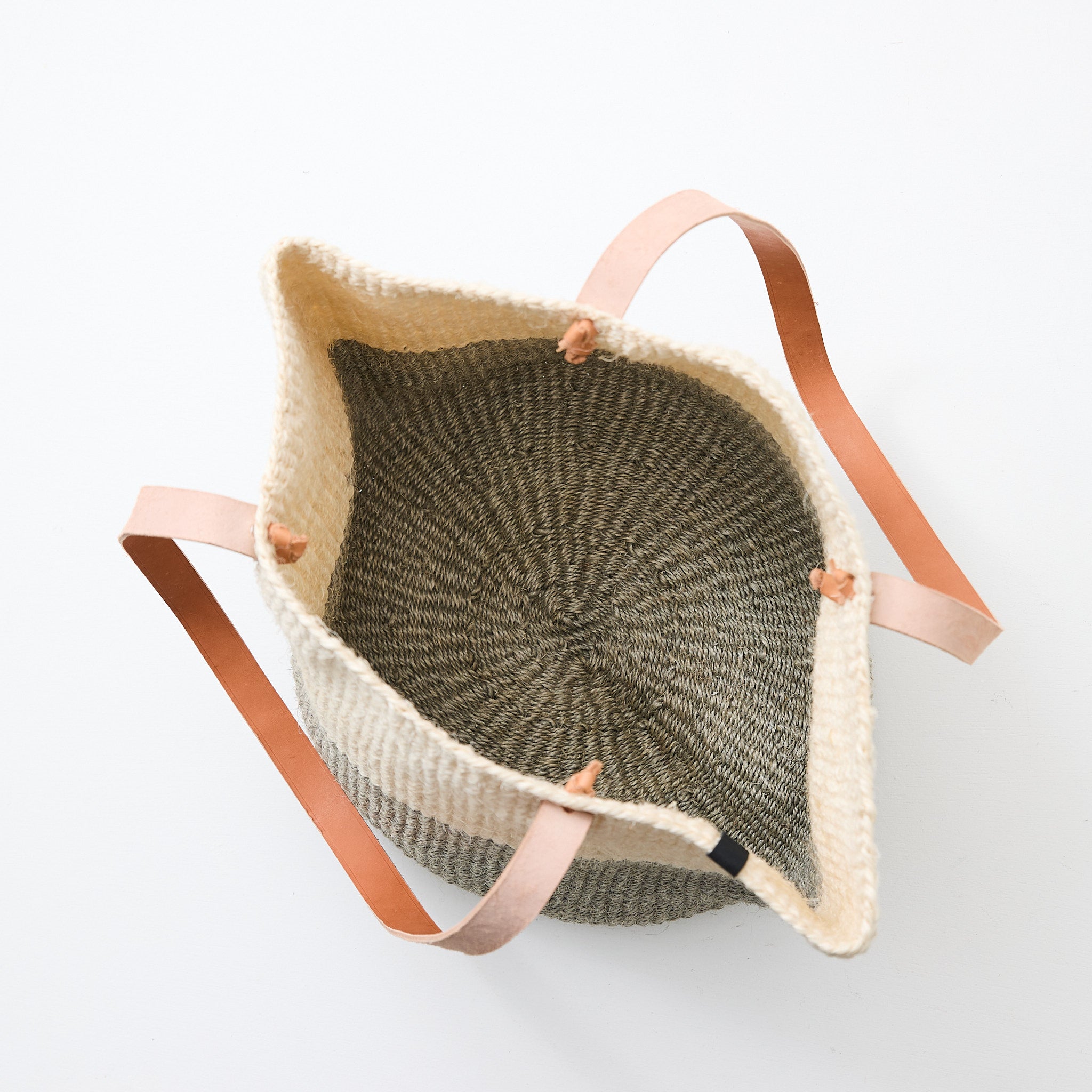 Kiondo shopper basket| Natural and Light grey duo M