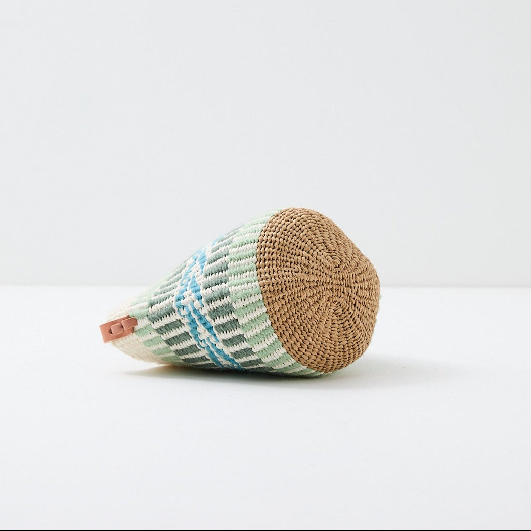 Pamba shopper basket | Light green pattern weave XS