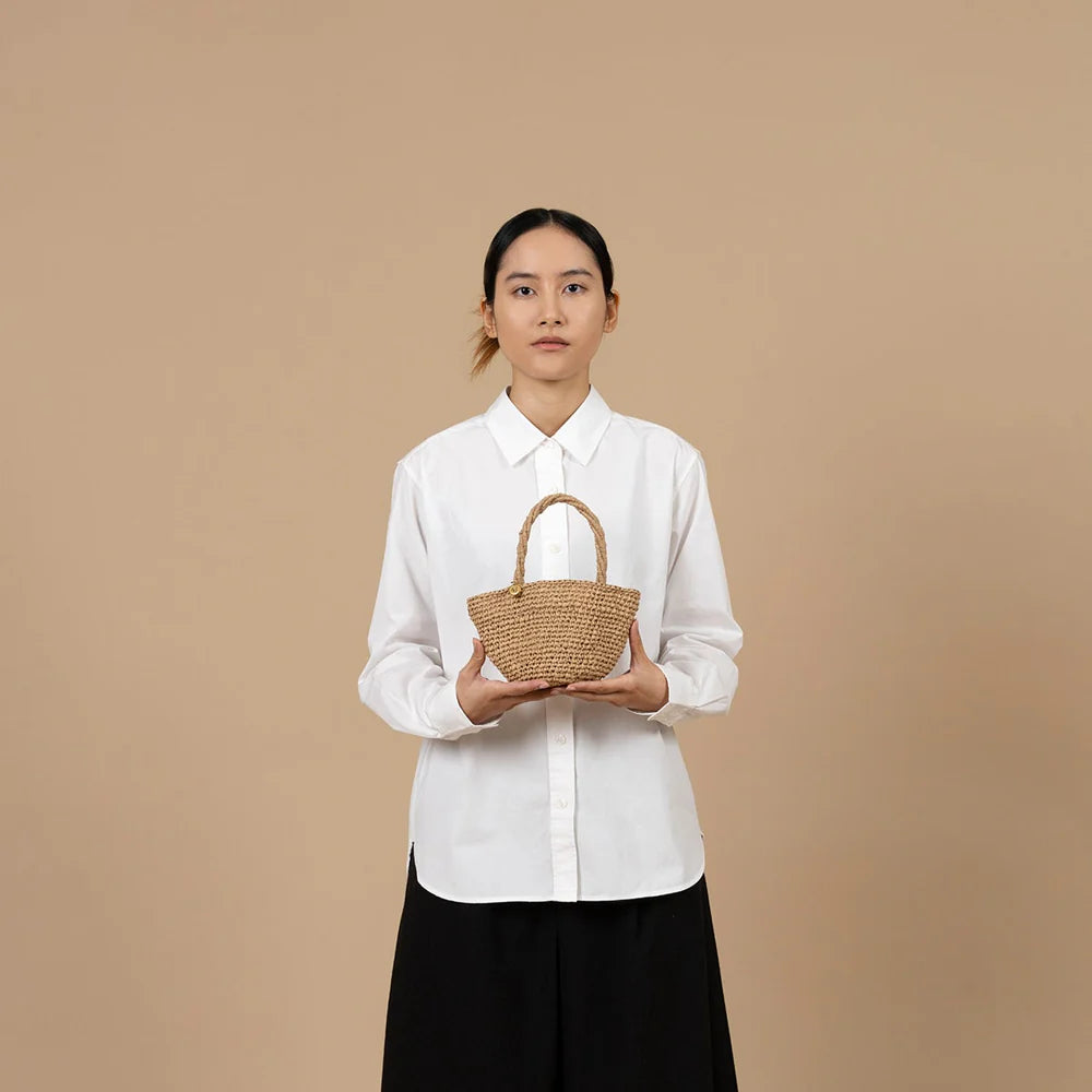 Kiondo shopper basket | Crocheted brown XXS