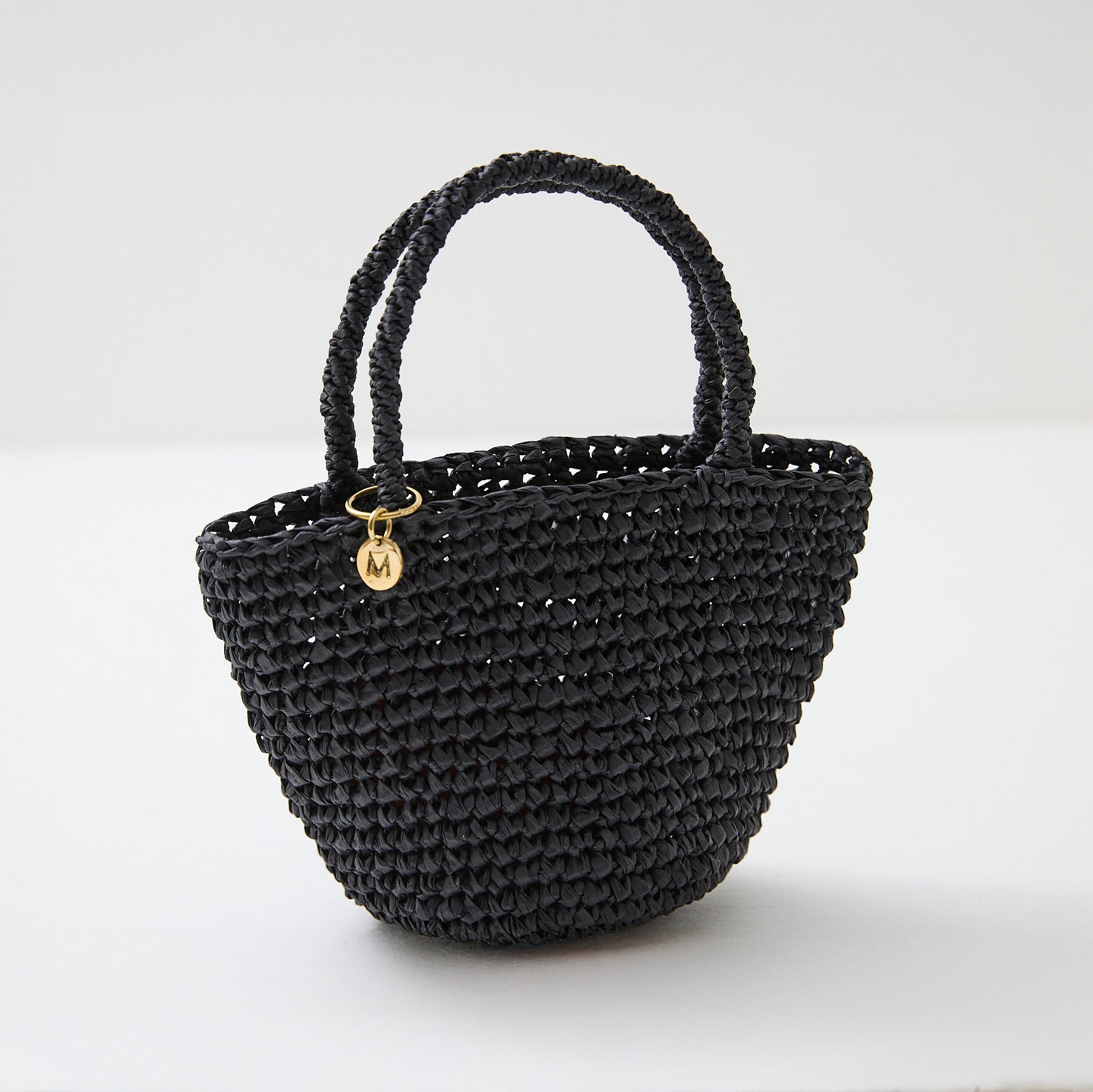 Kiondo shopper basket | Crocheted black XXS