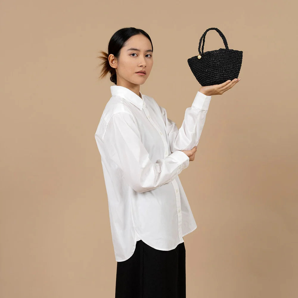 Kiondo shopper basket | Crocheted black XXS