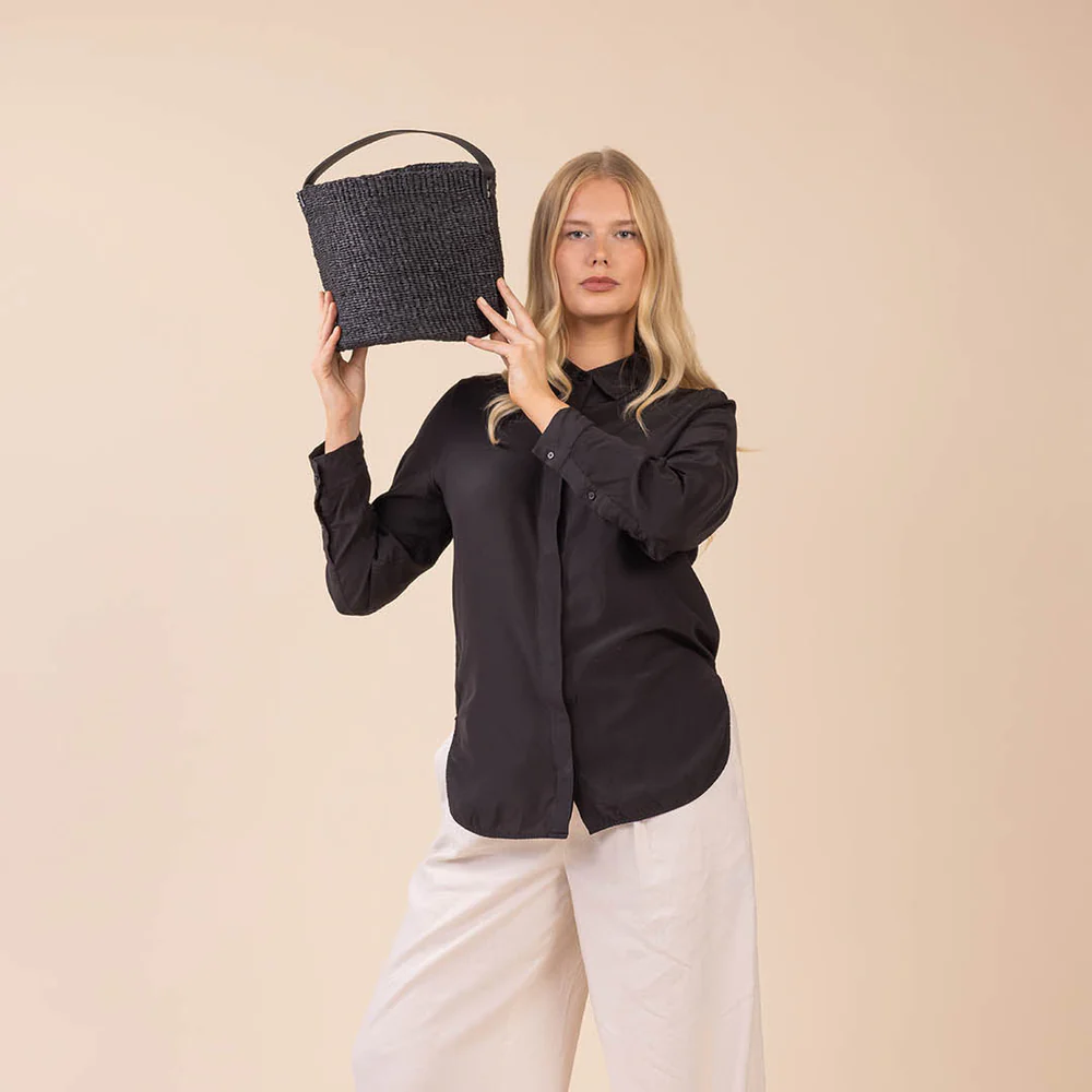 Kiondo basket | Black with handle S