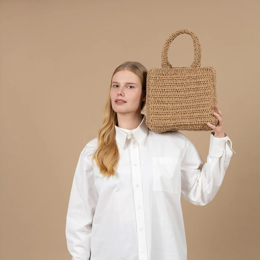 Crocheted bag | brown S