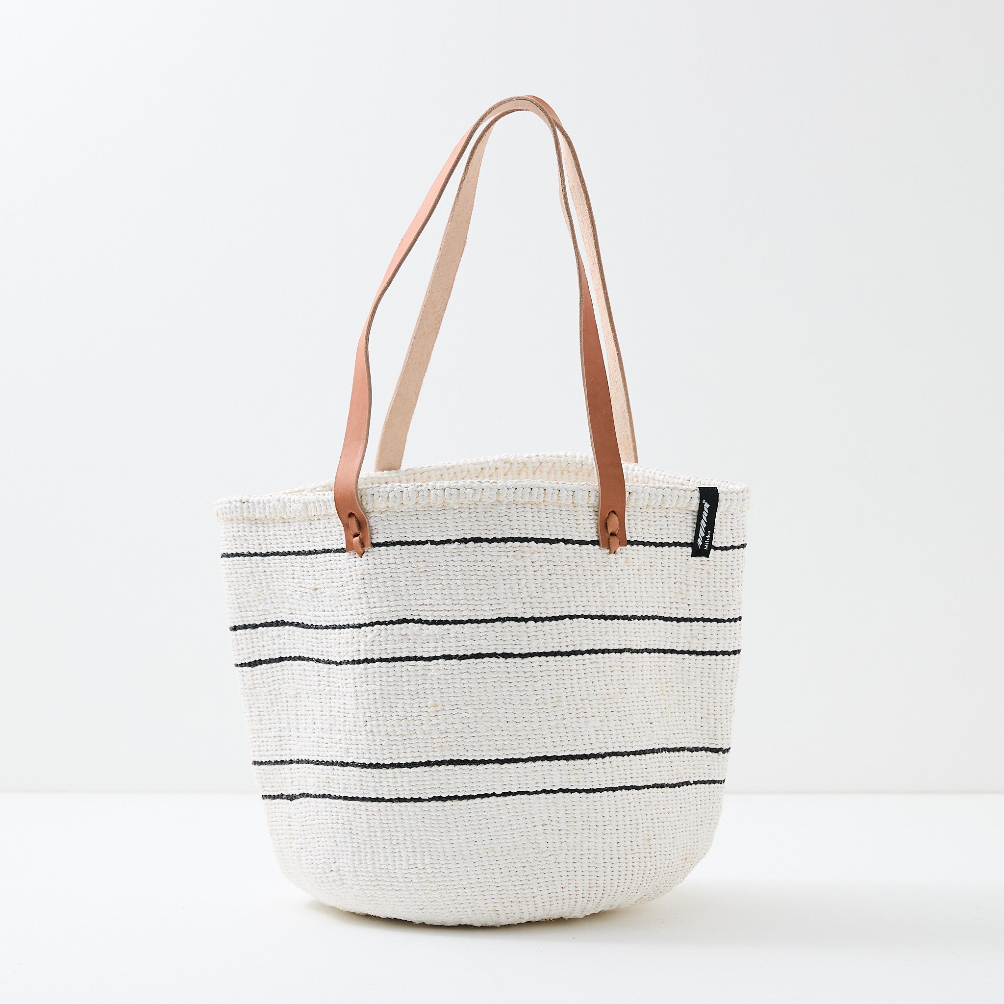 Kiondo shopper basket | 5 black stripes M