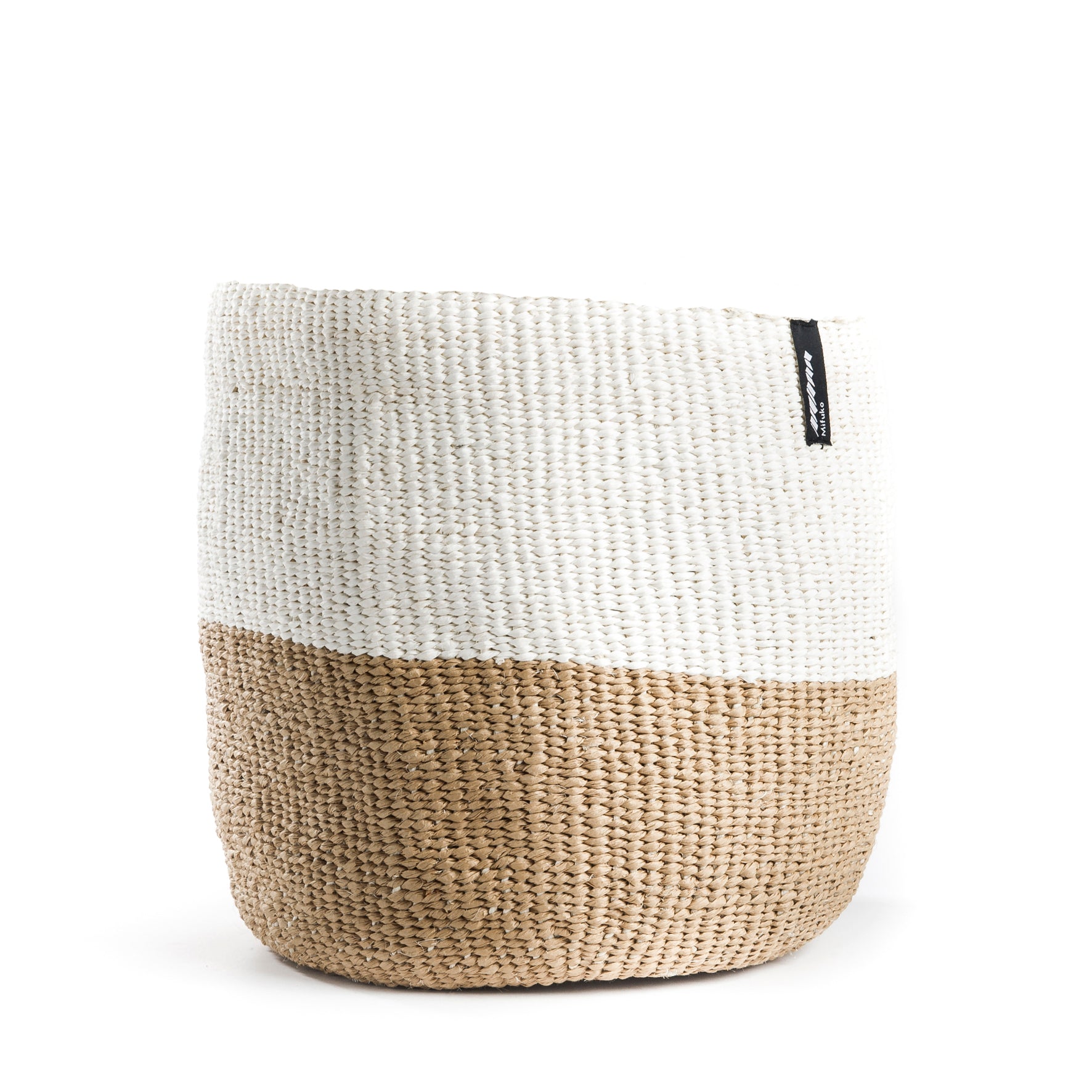 Kiondo basket | White and brown duo M