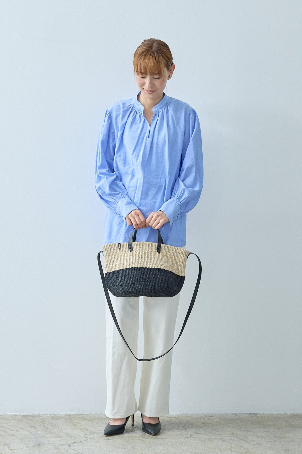 Majani shopper basket | Duo black S