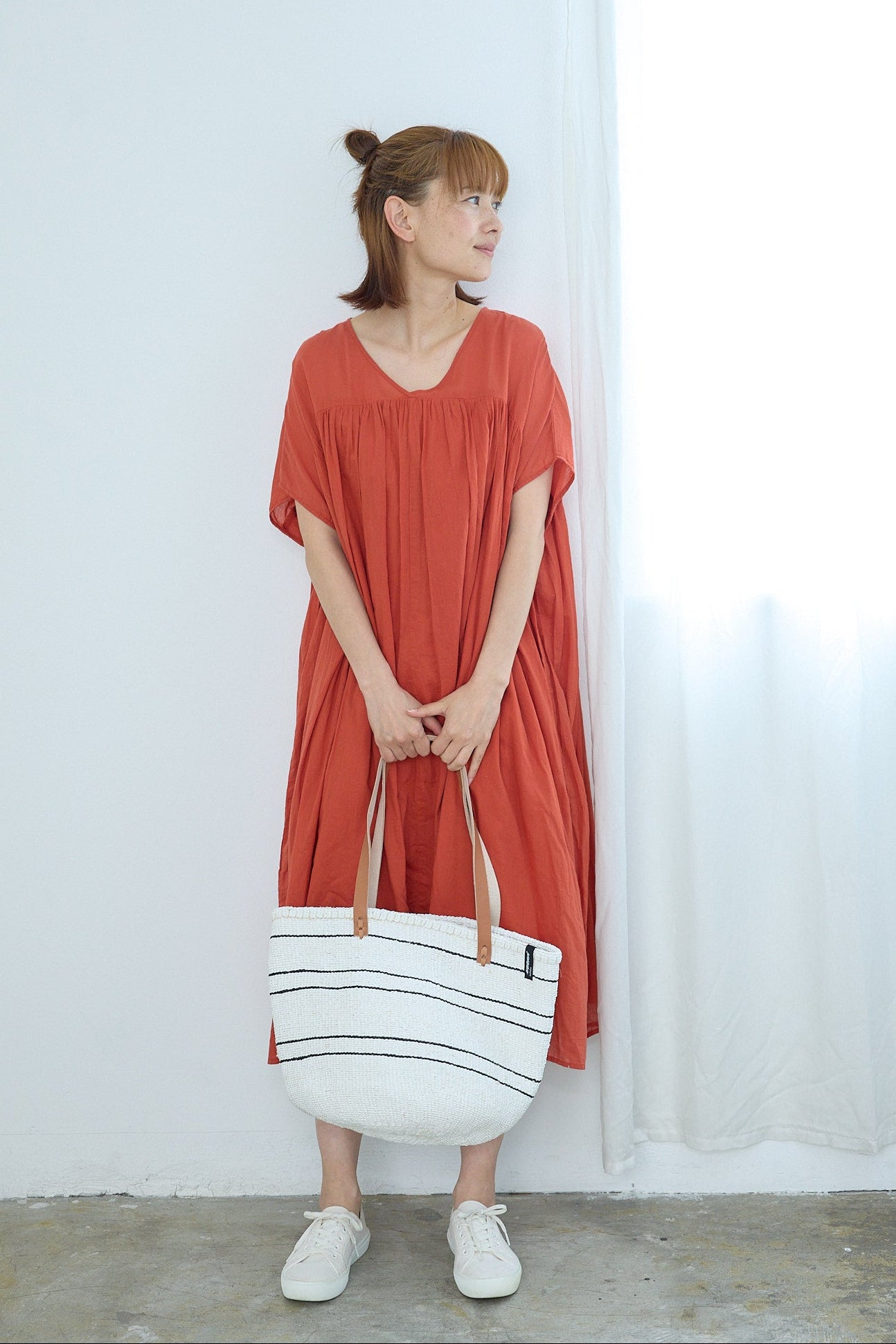 Kiondo shopper basket | 5 black stripes M