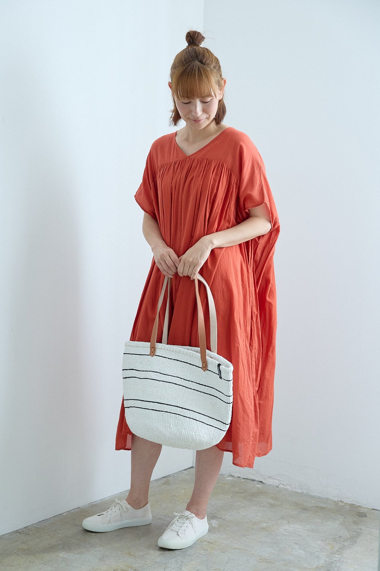 Kiondo shopper basket | 5 black stripes M