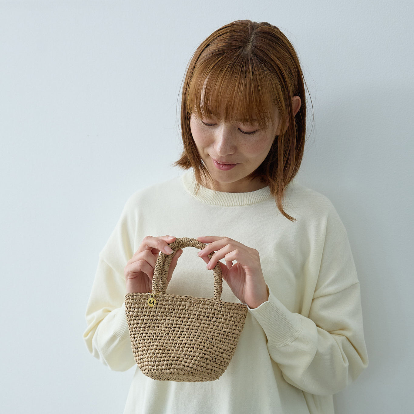 Kiondo shopper basket | Crocheted brown XXS