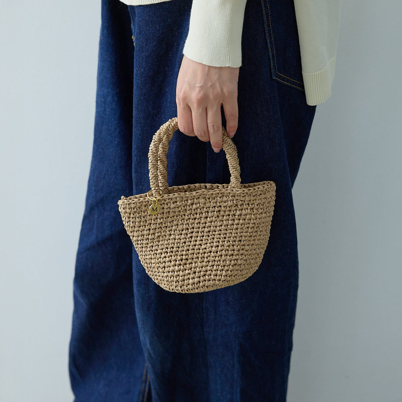 Kiondo shopper basket | Crocheted brown XXS