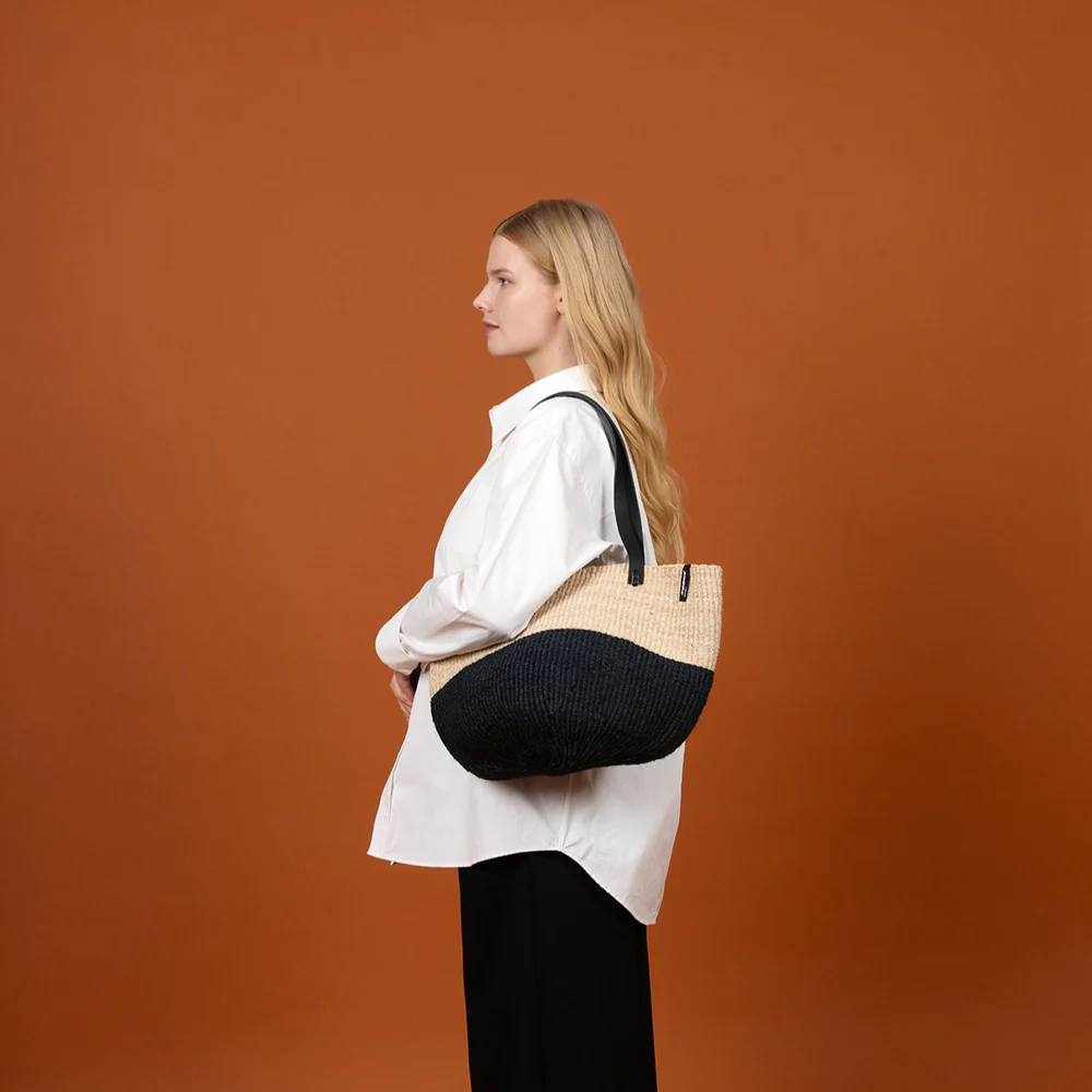 Majani shopper basket | Black Duo M