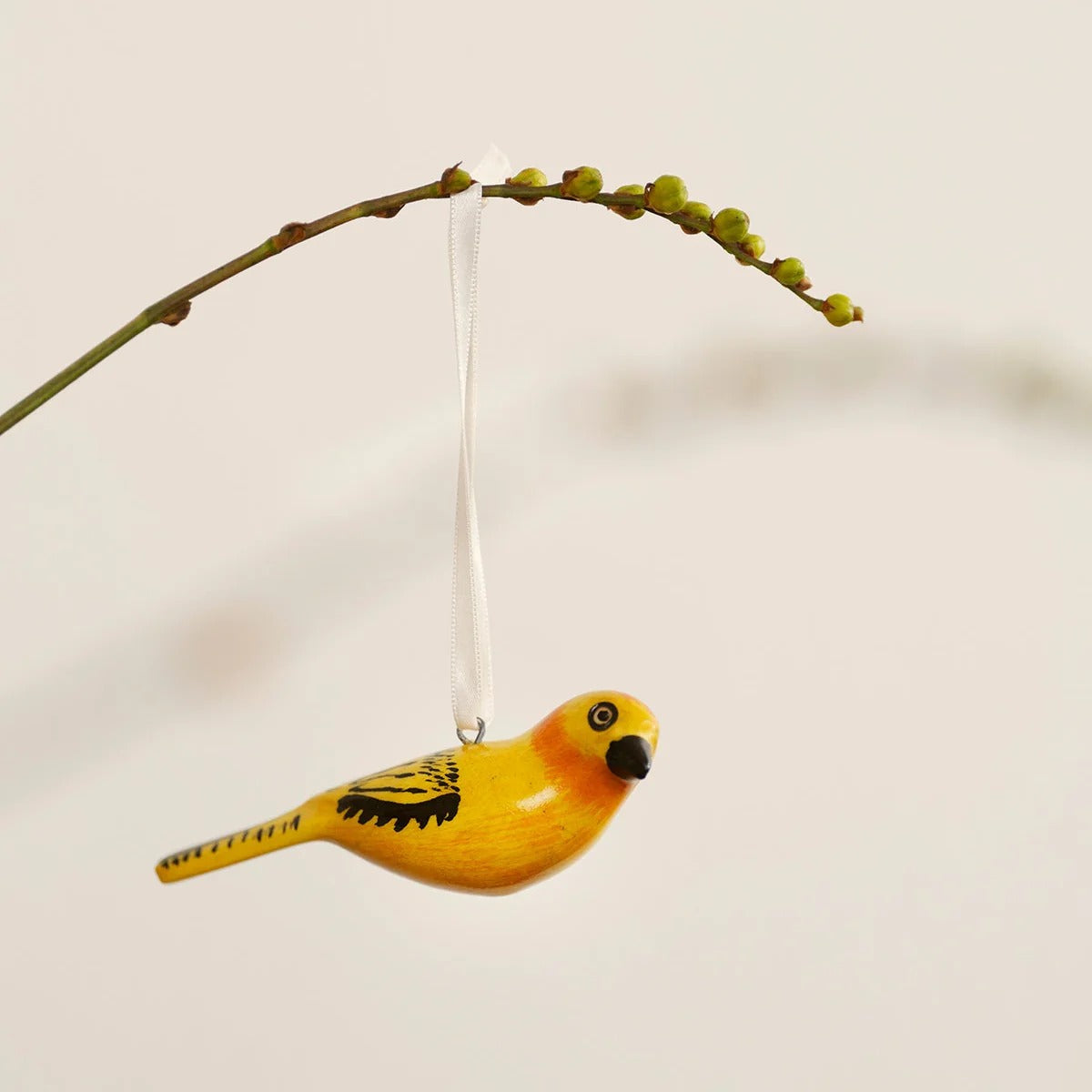 Wooden ornament | Golden weaver(チャエリハタオリ)