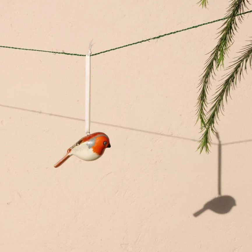 Wooden ornament | Robin(ヨーロッパコマドリ)