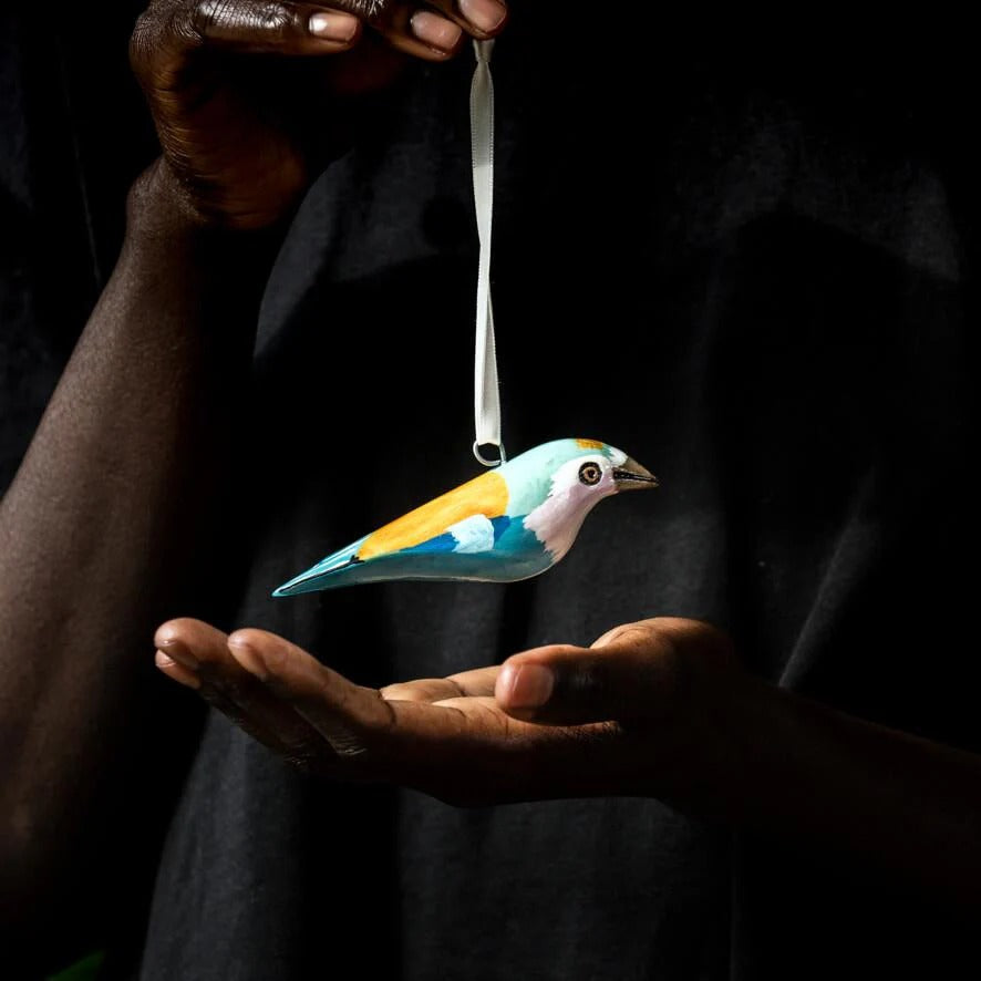 Wooden ornament | Lilac-breasted roller(ライラックニシブッポウソウ)