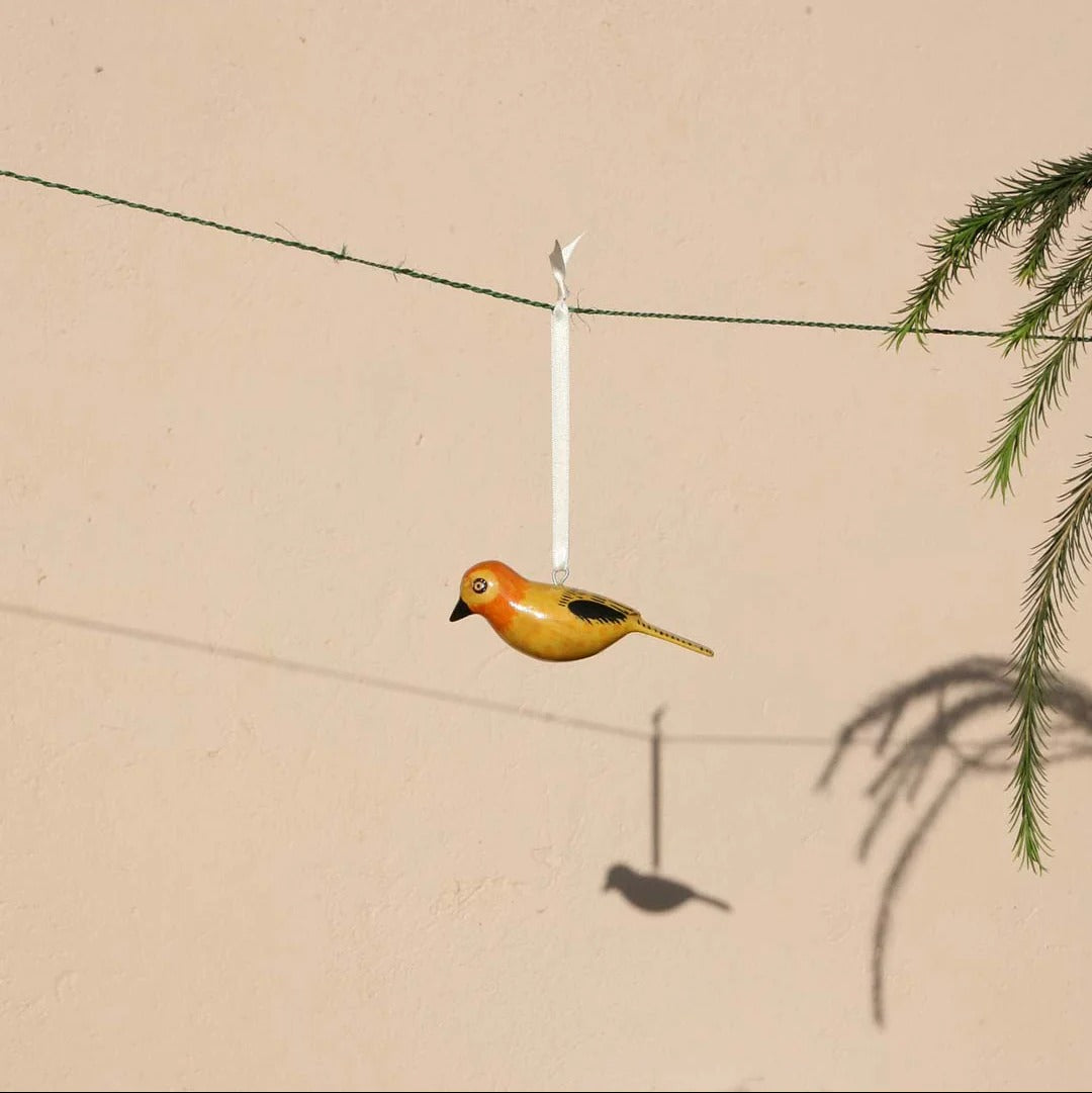 Wooden ornament | Golden weaver(チャエリハタオリ)