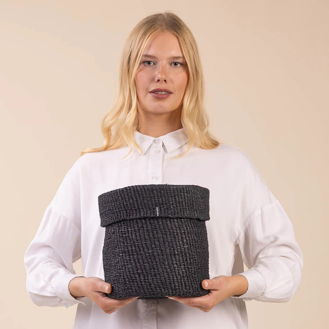 Kiondo basket with lid | Black S