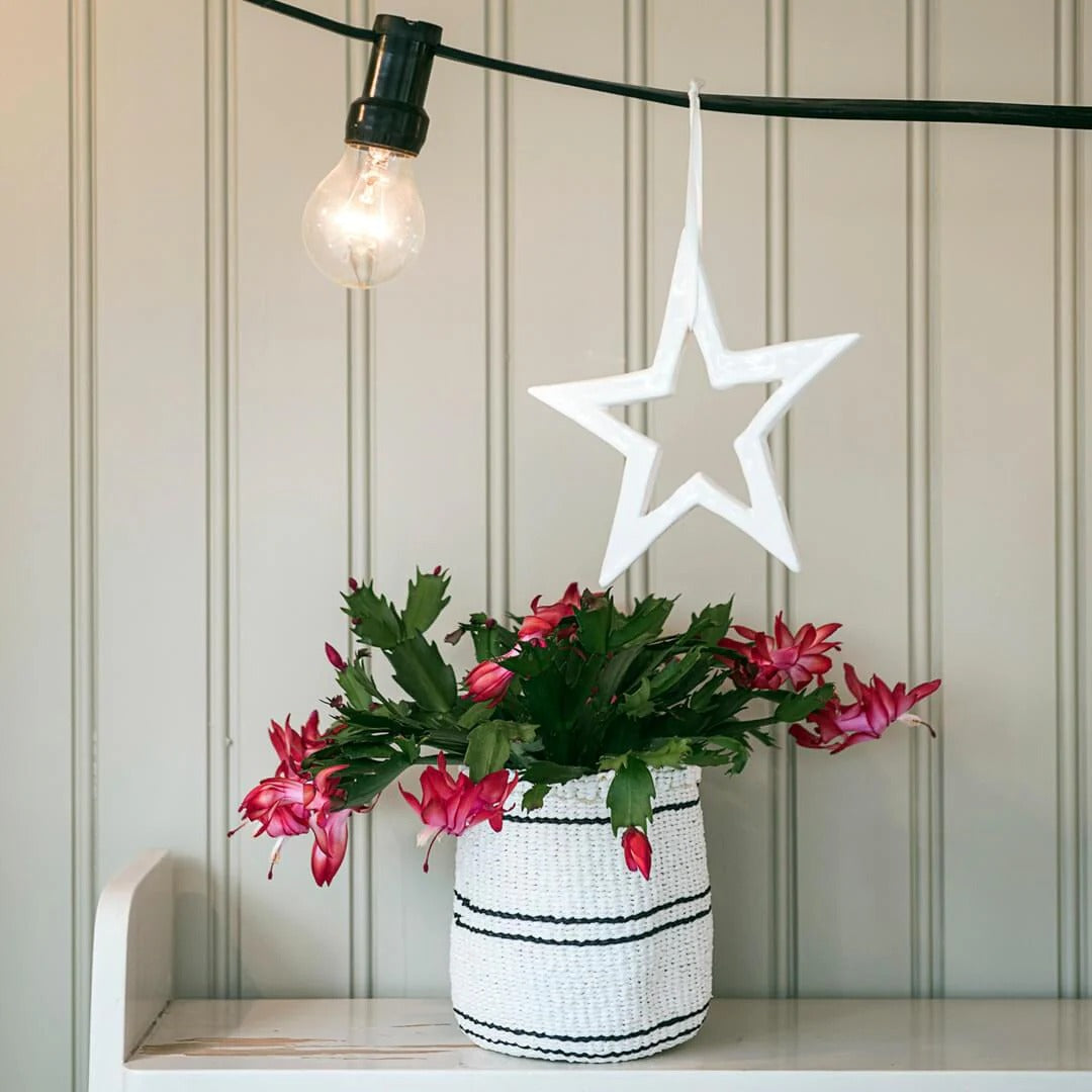 Ceramic ornament | White star XS・S