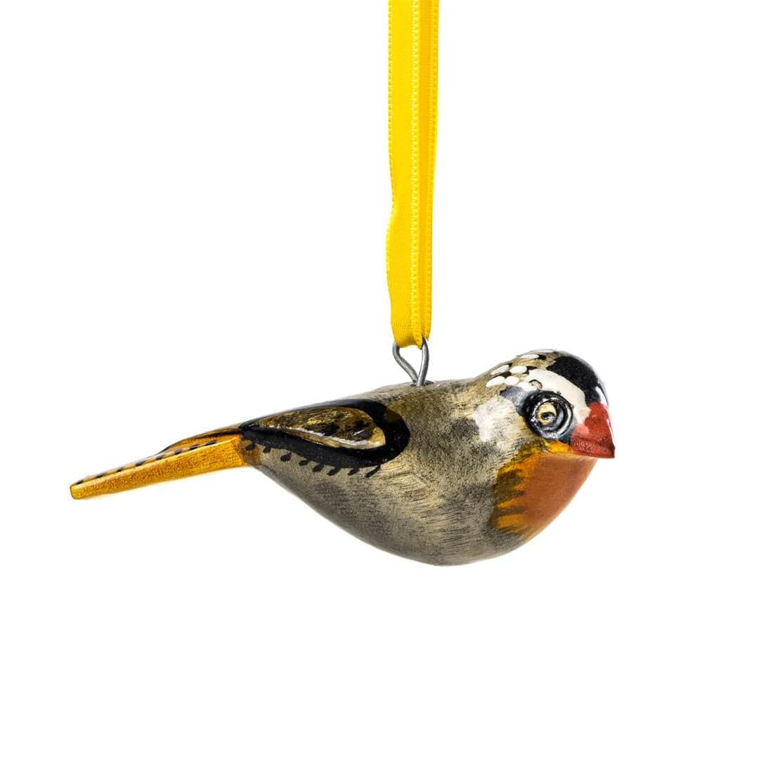 Wooden ornament | Robin chat(コマドリ)