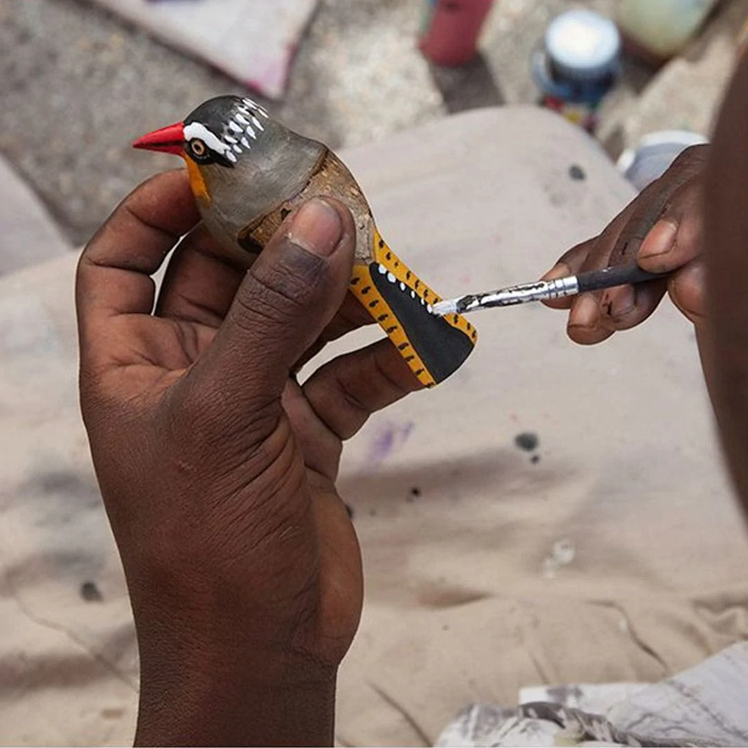 Wooden ornament | White bunny(ウサギ)