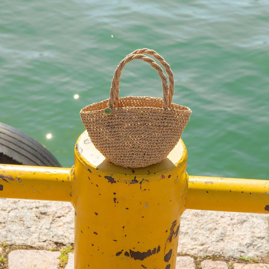 Kiondo shopper basket | Crocheted brown XXS