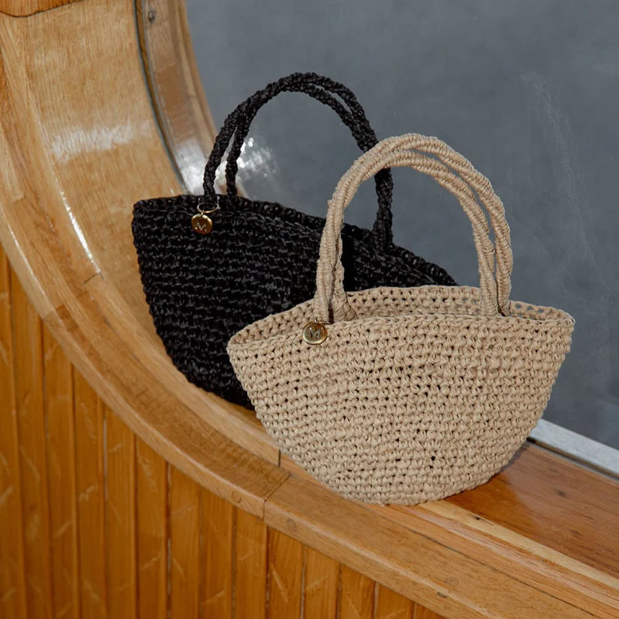 Kiondo shopper basket | Crocheted brown XXS