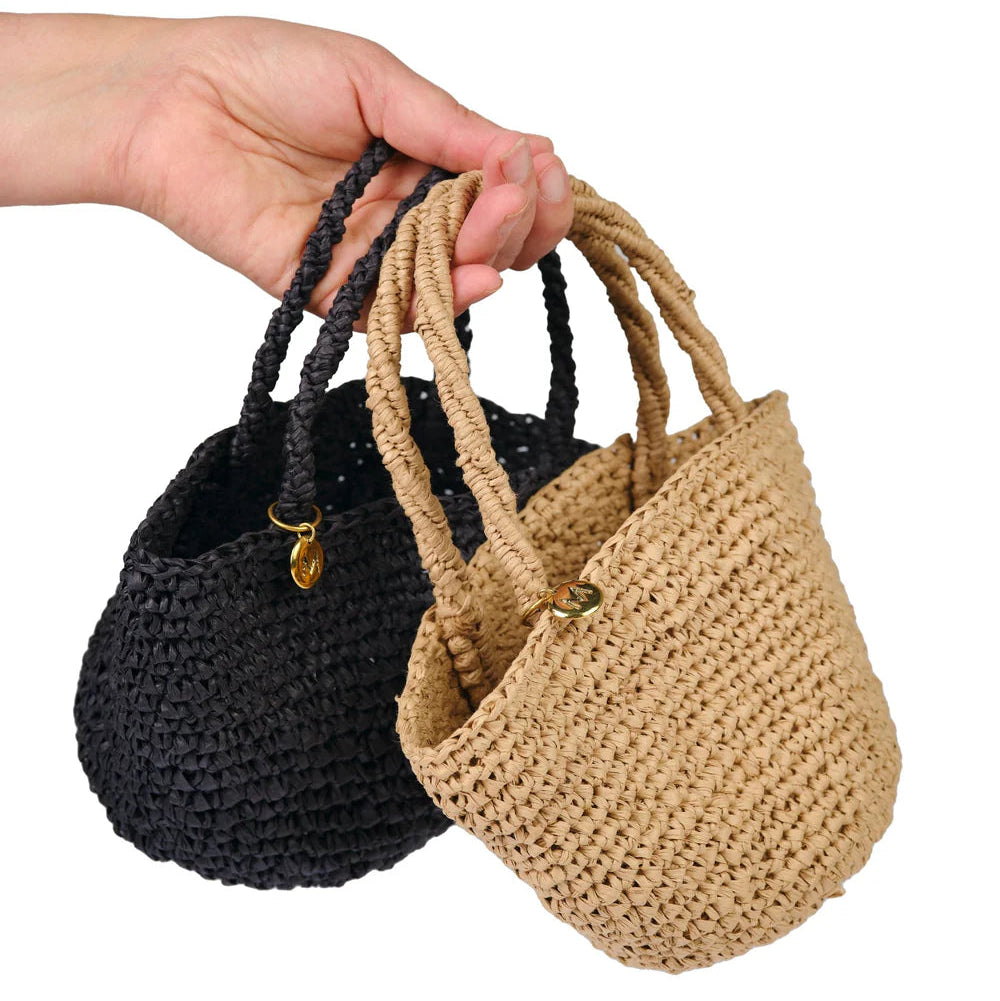 Kiondo shopper basket | Crocheted brown XXS