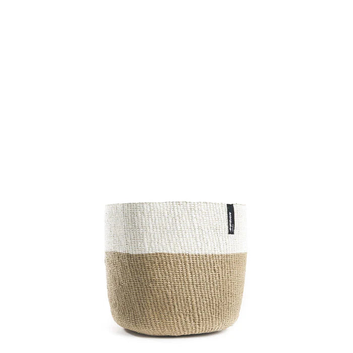 Kiondo basket | White and brown duo S