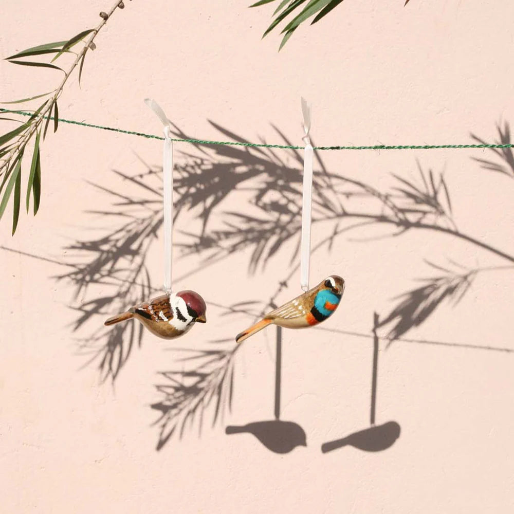 Wooden ornament | Nightingale of Lapland（オガワコマドリ）