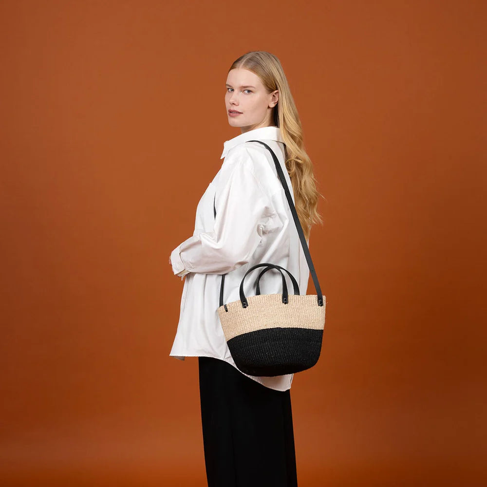 Majani shopper basket | Duo black S
