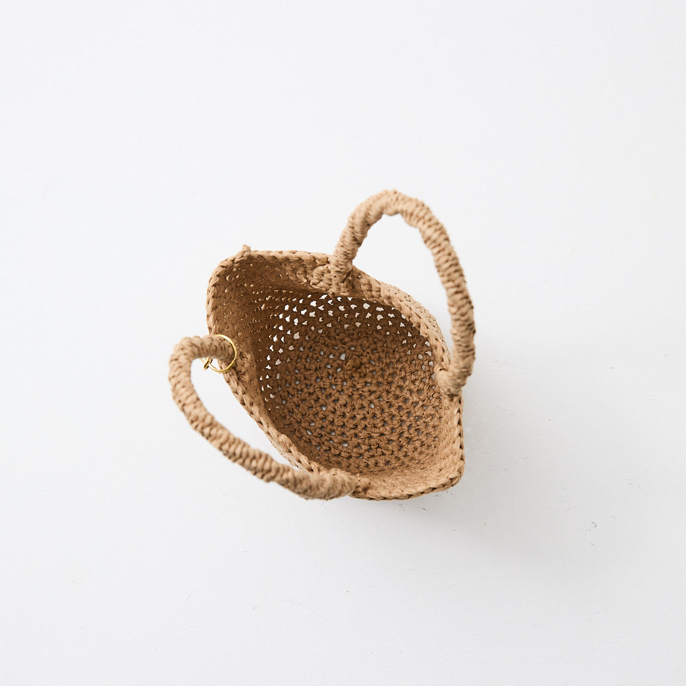 Kiondo shopper basket | Crocheted brown XXS