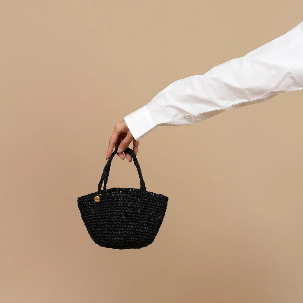 Kiondo shopper basket | Crocheted black XXS