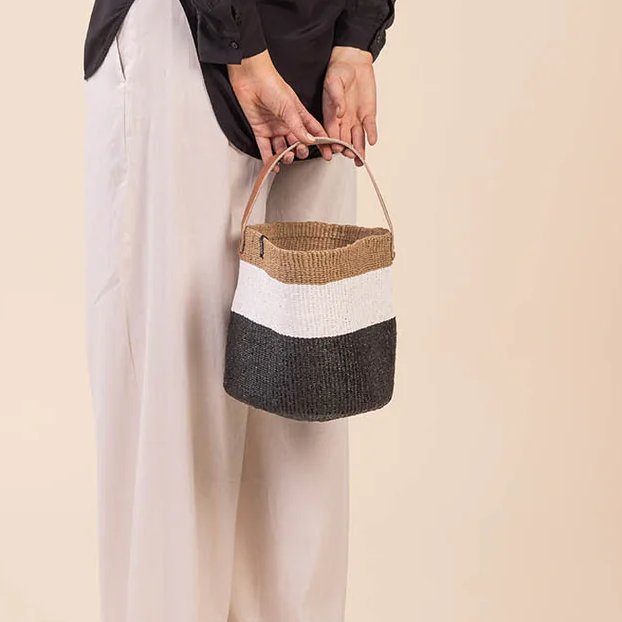 Kiondo basket | Duo Black with handle S