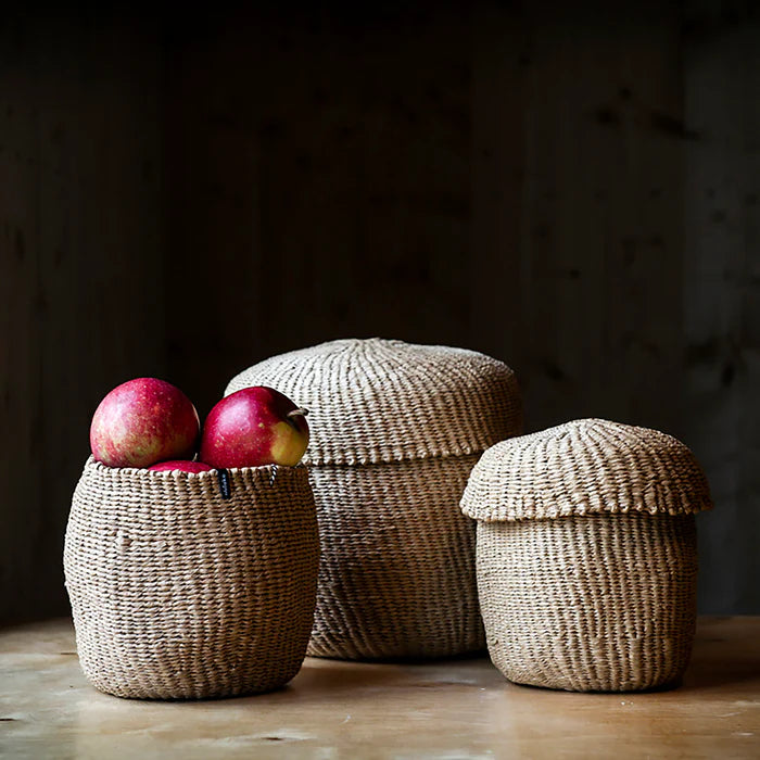 Kiondo basket with lid | Brown XS