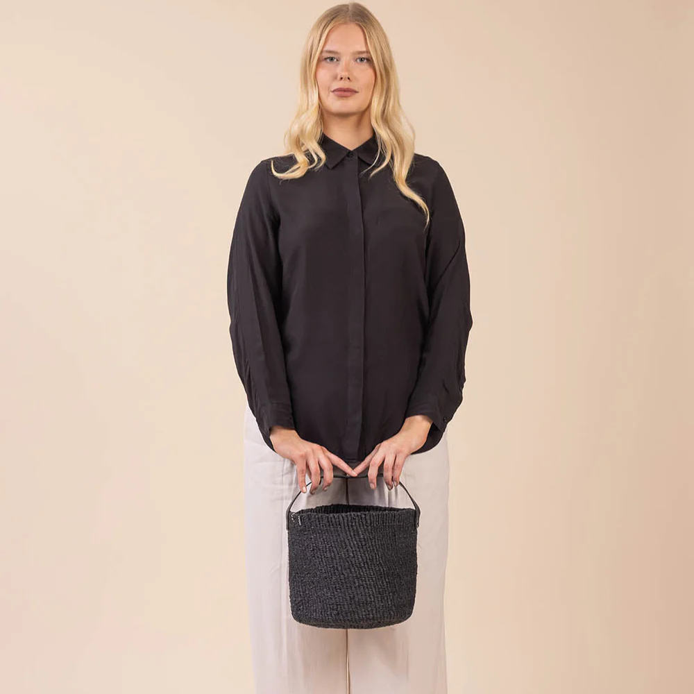 Kiondo basket | Black with handle S