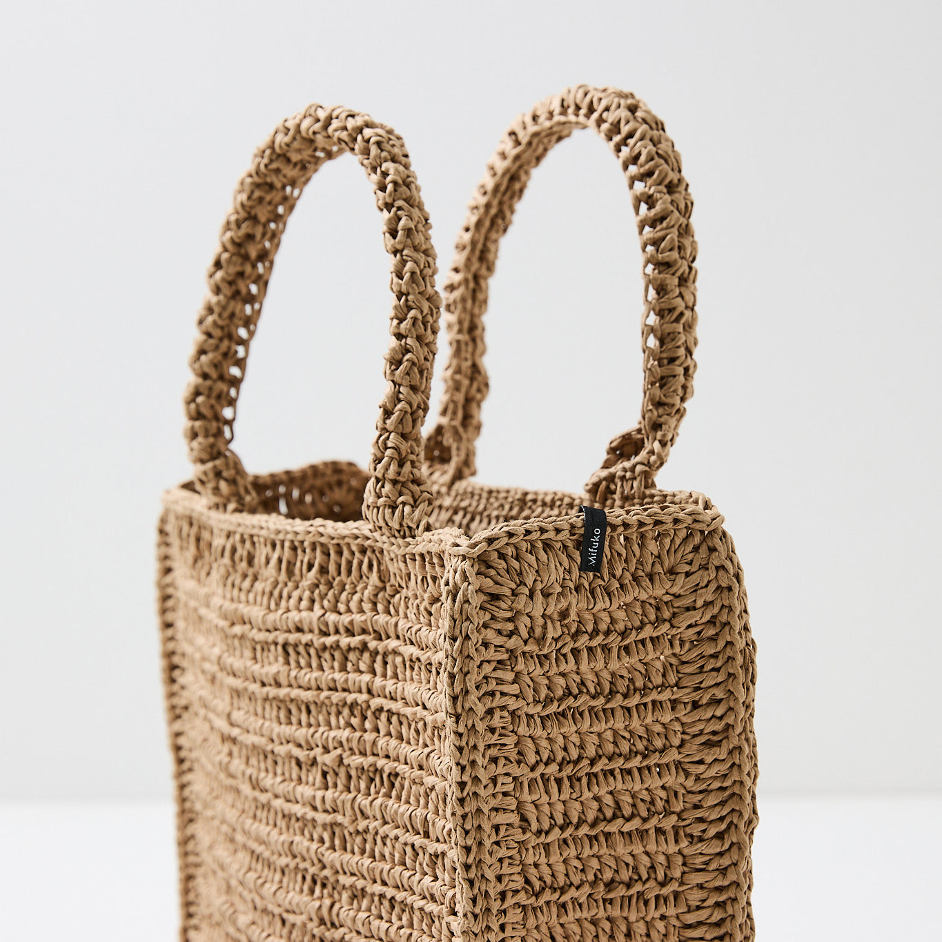 Crocheted bag | brown S