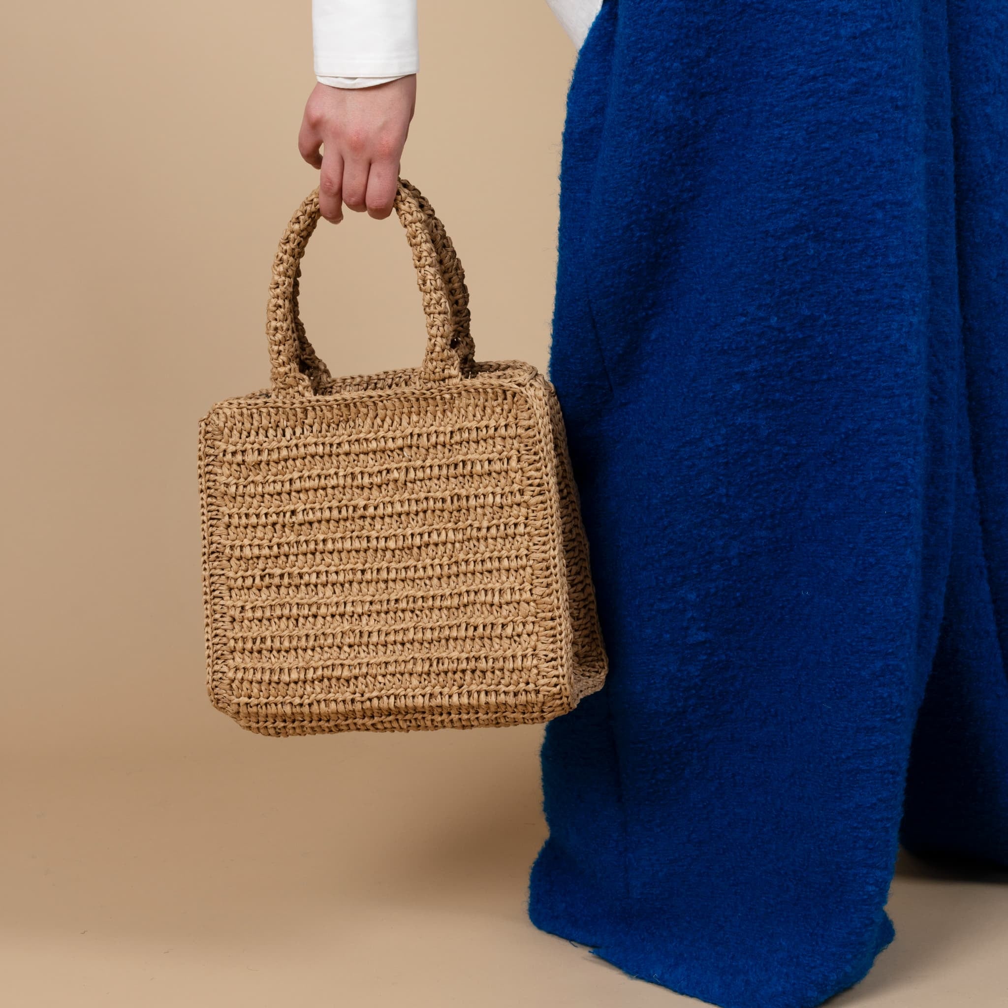 Crocheted bag | brown S