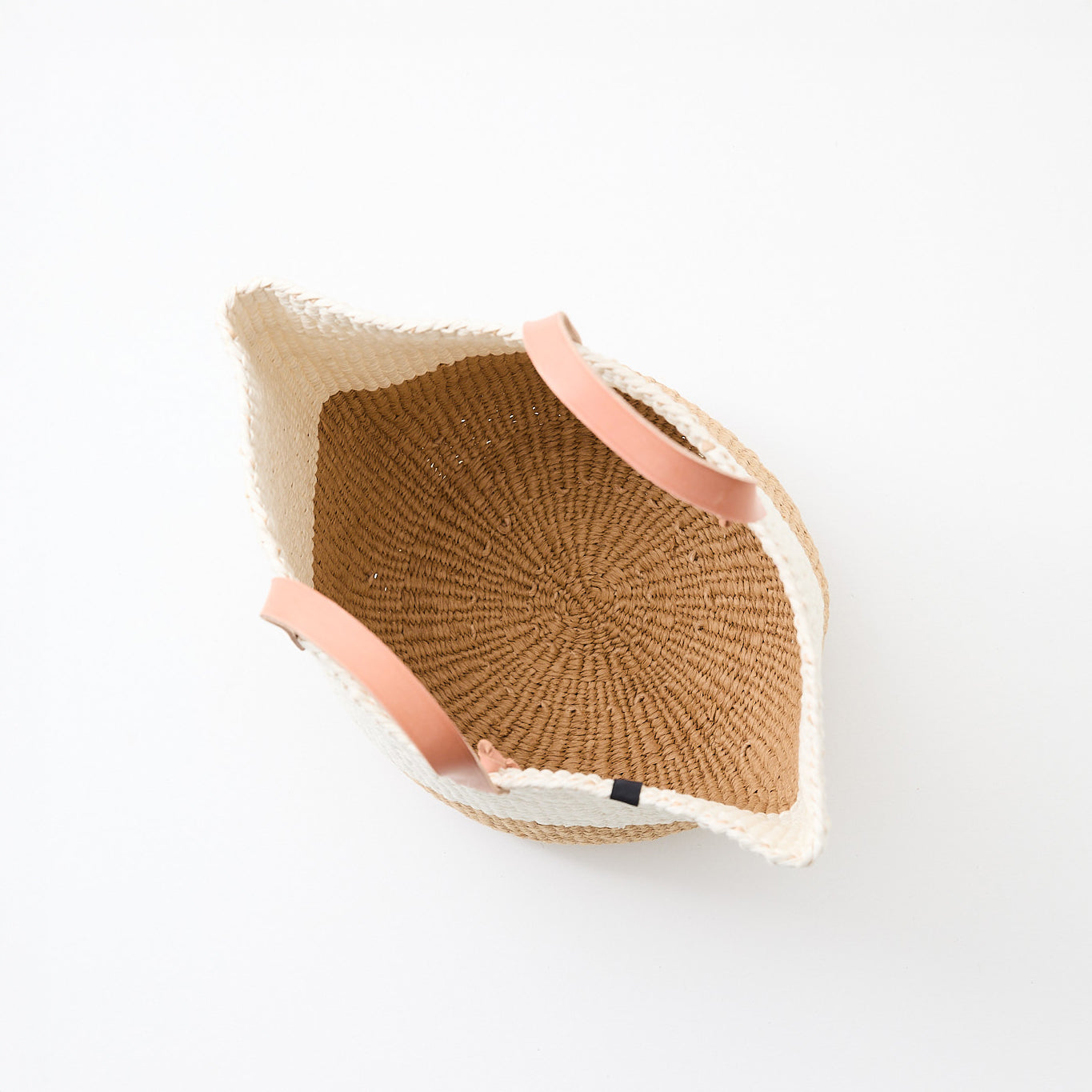 Kiondo market basket | White and brown duo M