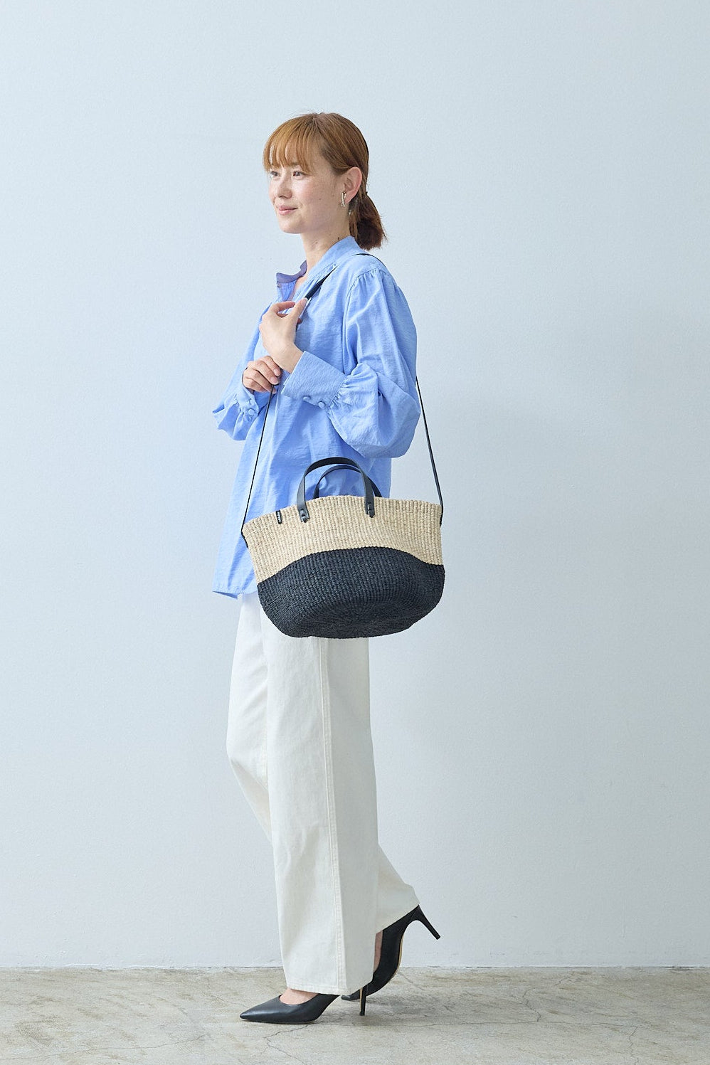 Majani shopper basket | Duo black S