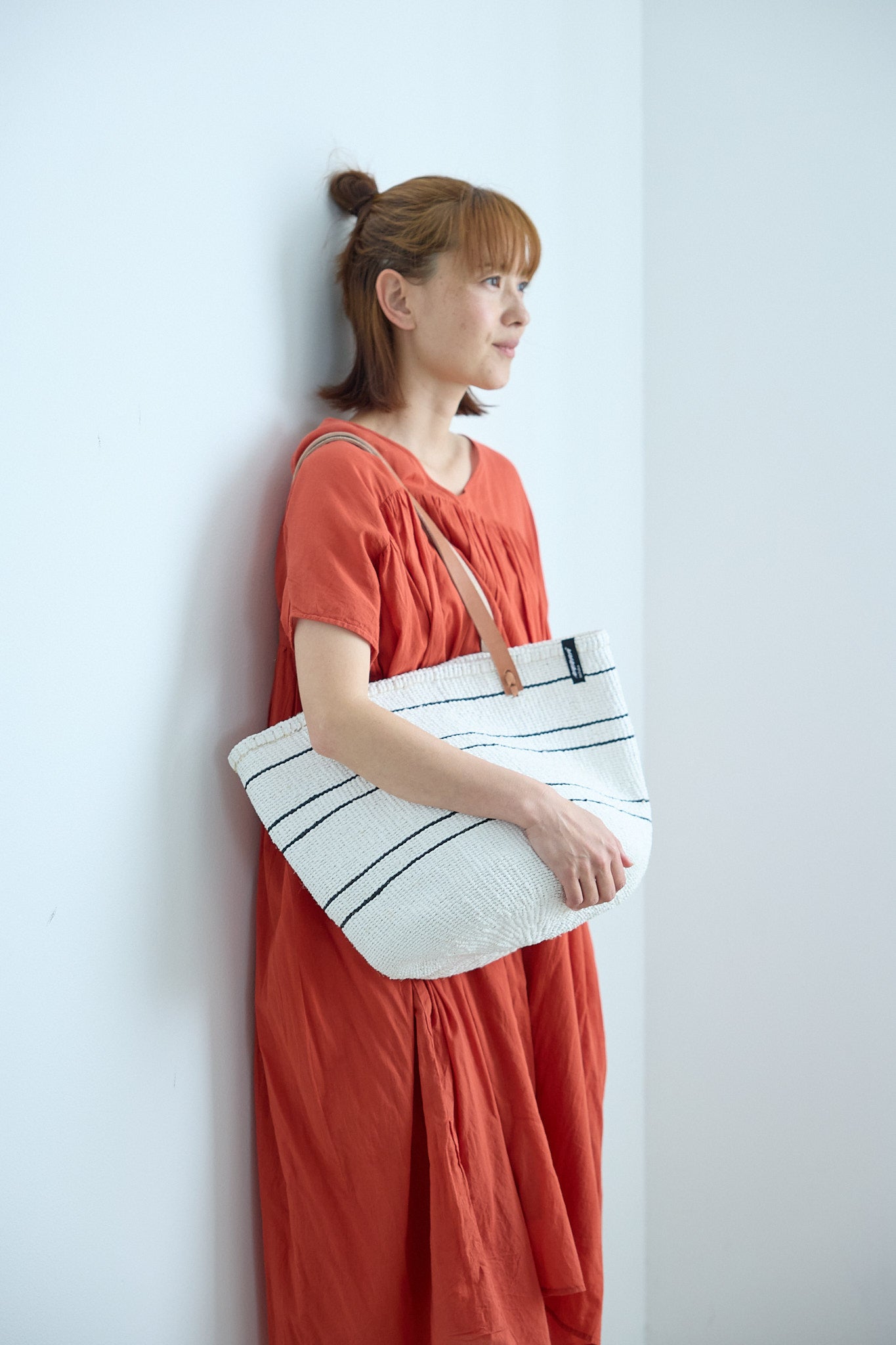 Kiondo shopper basket | 5 black stripes M