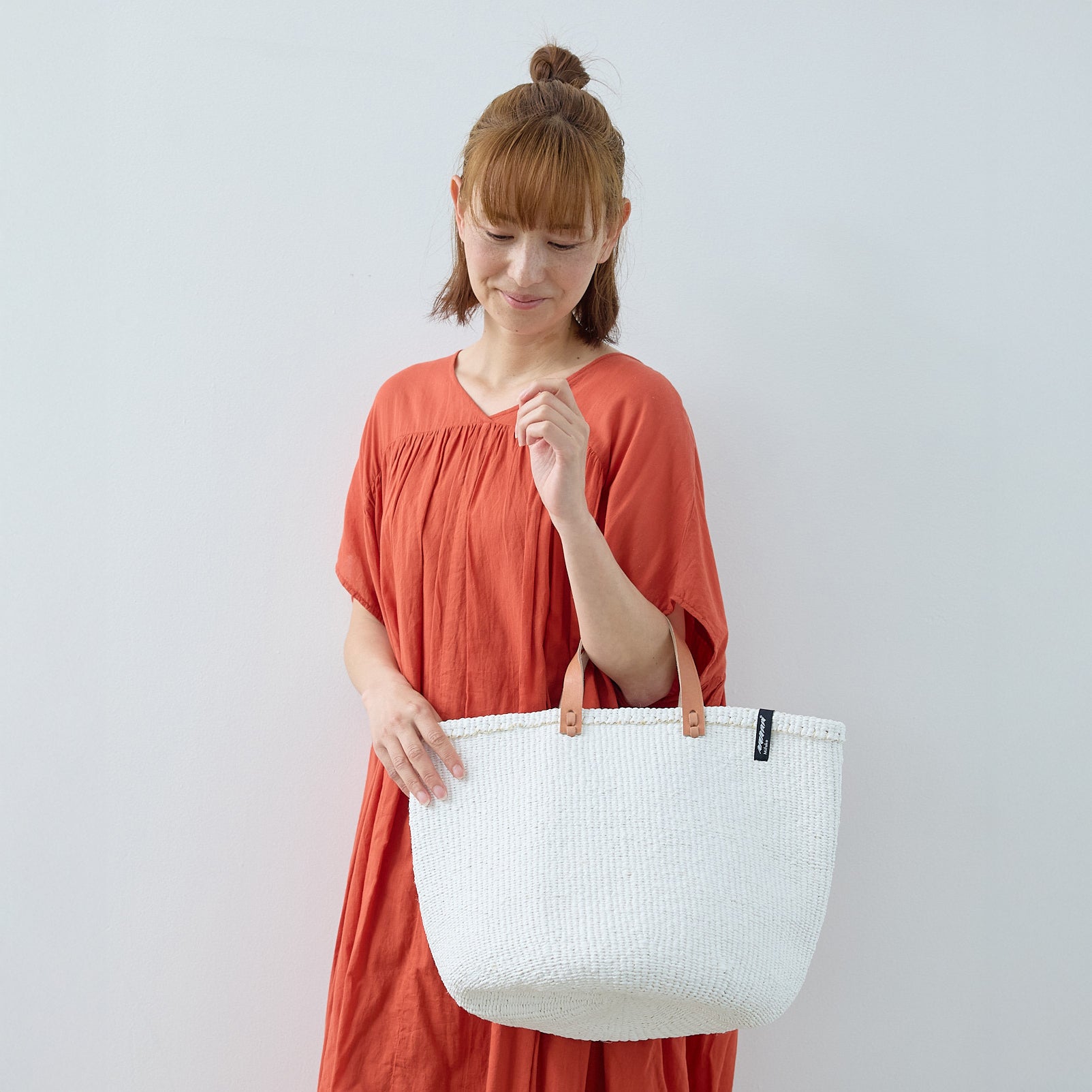 Kiondo market basket | White M