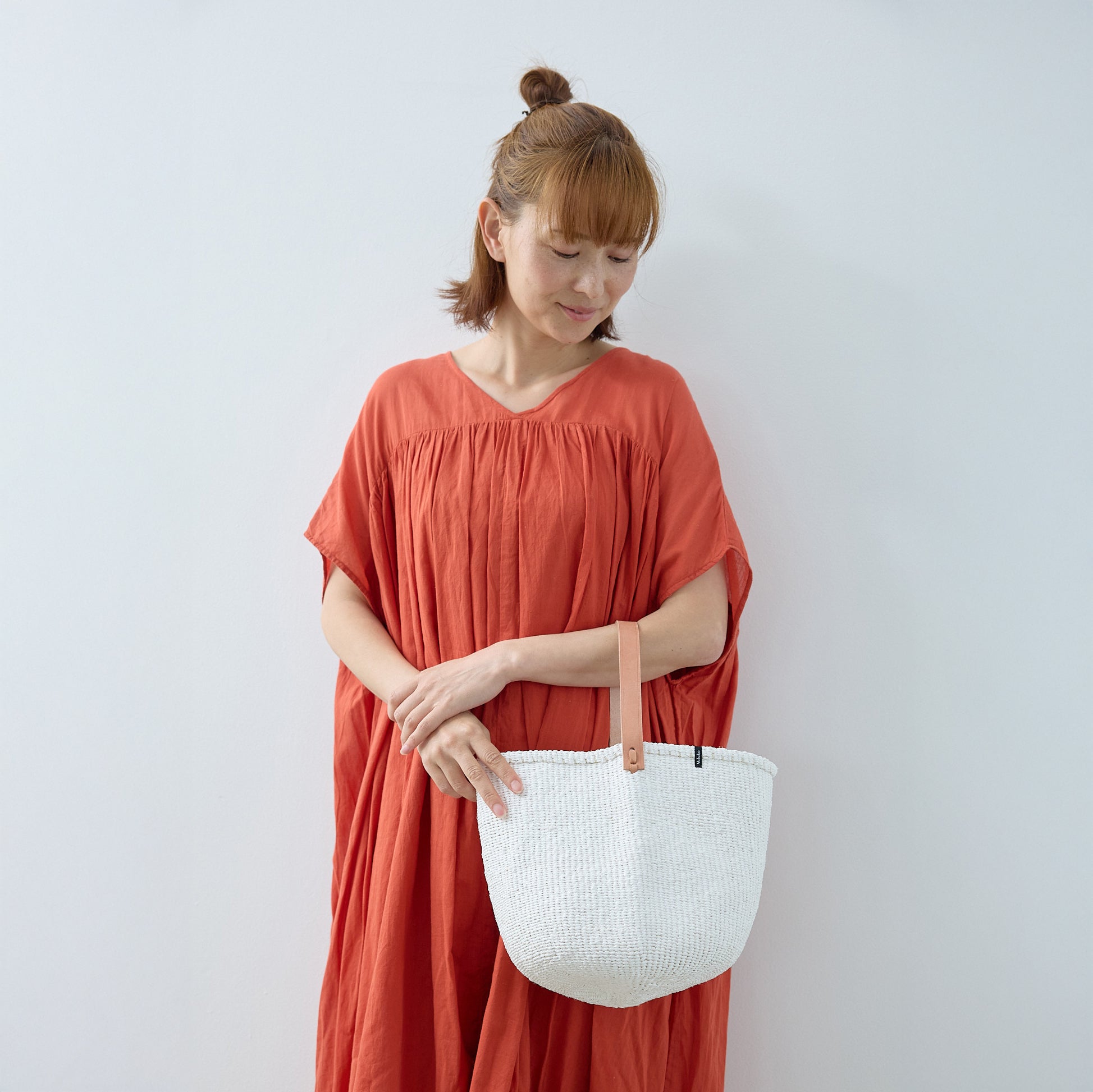 Kiondo basket | White with handle S