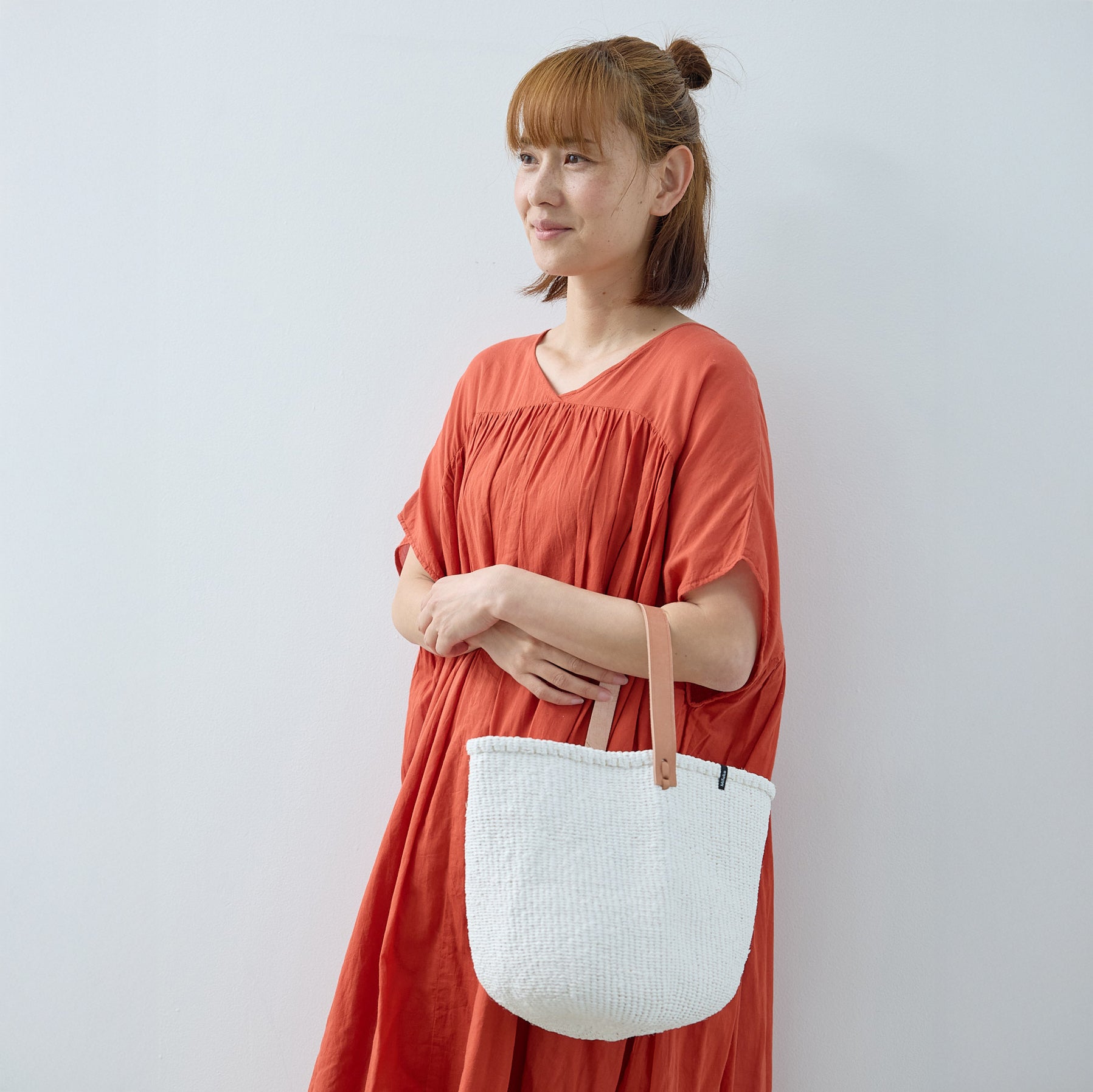 Kiondo basket | White with handle S