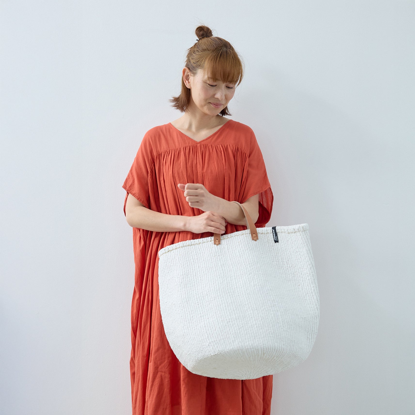 Kiondo market basket | White L