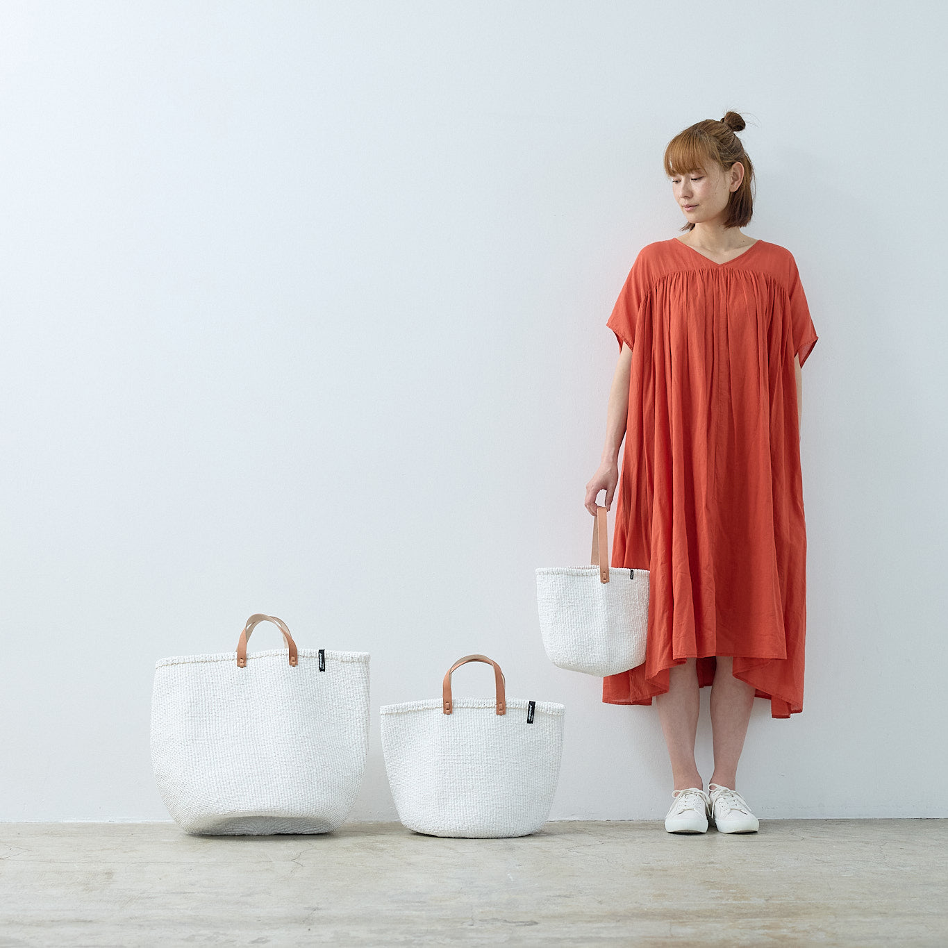 Kiondo market basket | White M