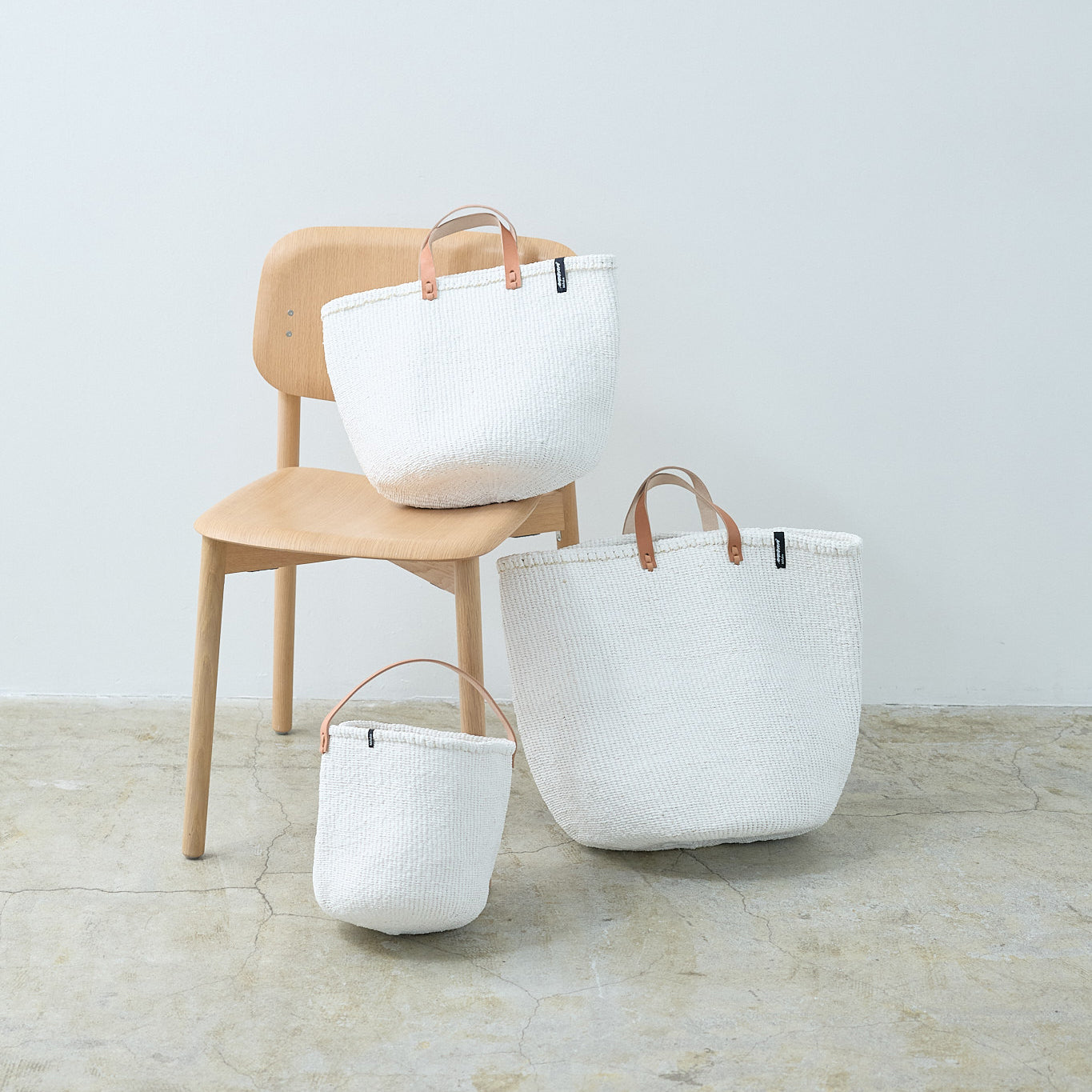 Kiondo basket | White with handle S