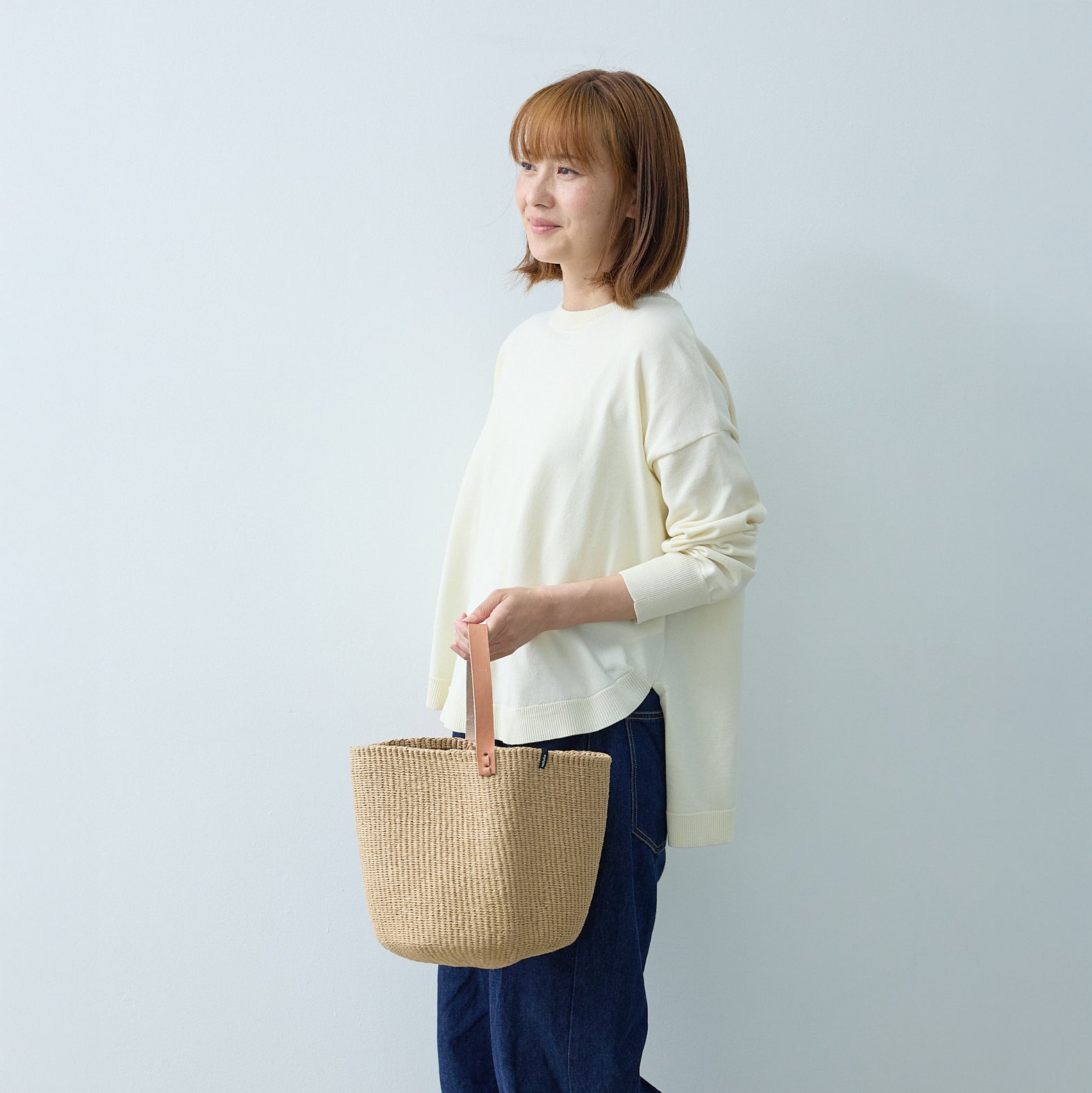 Kiondo basket | Brown with handle S