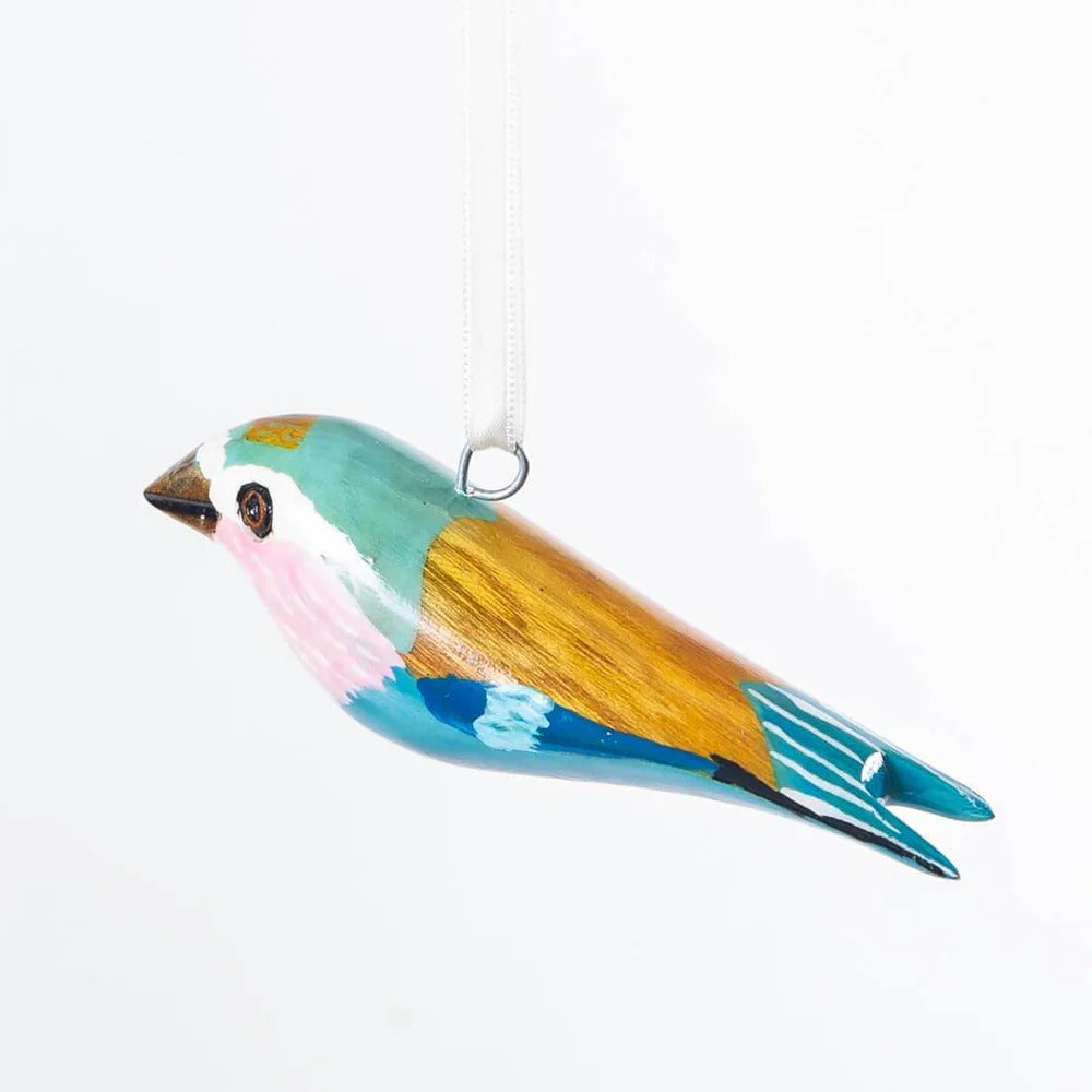 Wooden ornament | Lilac-breasted roller（ライラックニシブッポウソウ）