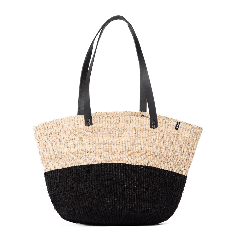 Majani shopper basket | Black Duo M