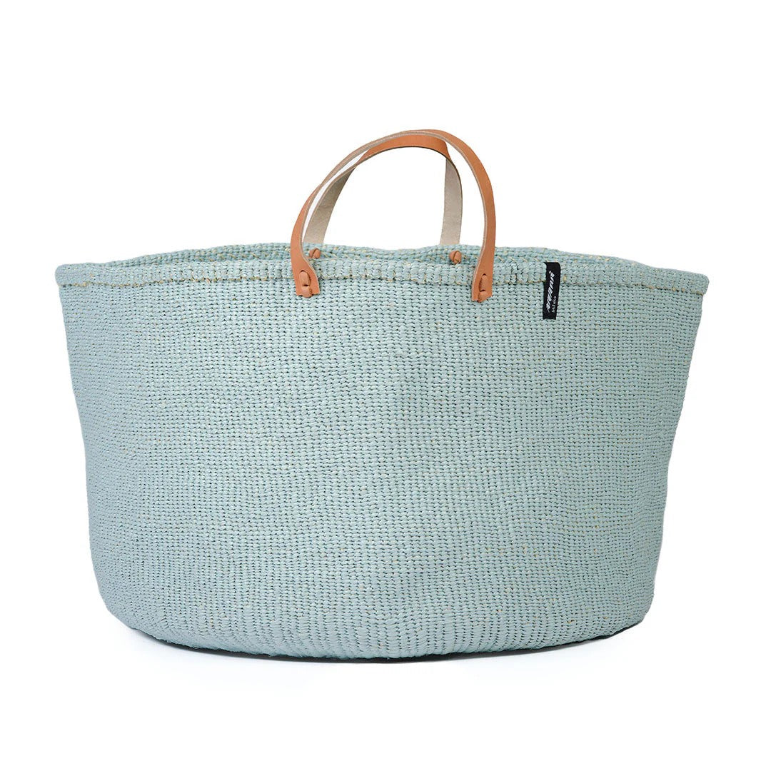 Kiondo floor basket | Blue with handles XXL